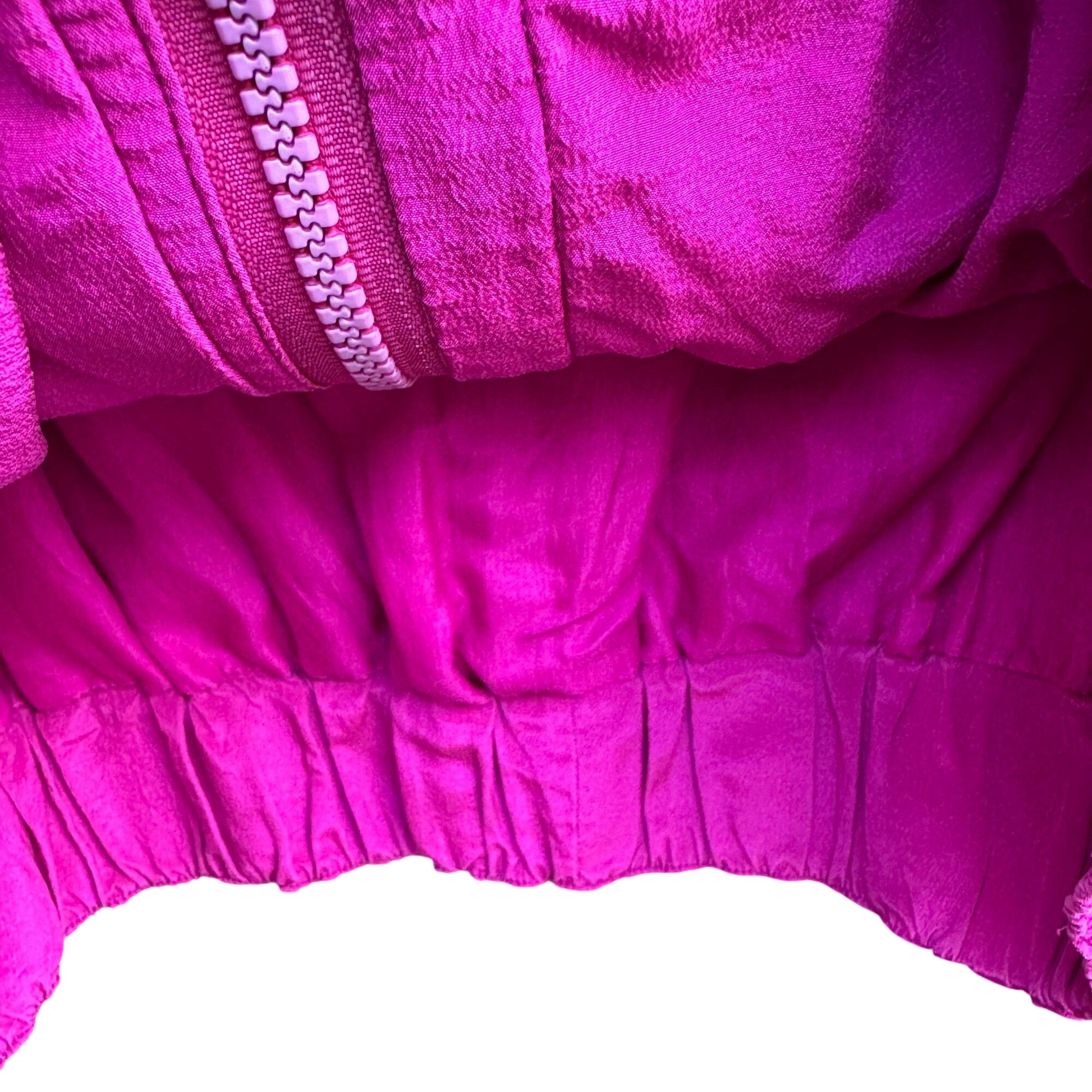 Janice David Vintage 80s PInk Silk Abstract Beaded Bomber Jacket Wearable Art S