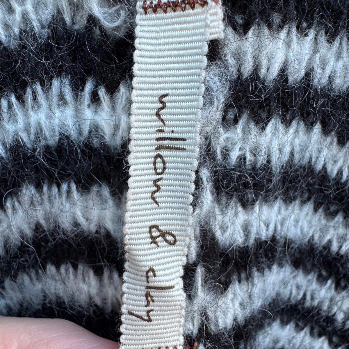 Willow & Clay Boho Layering Minimalist Striped Mohair Open Front Cardigan OS