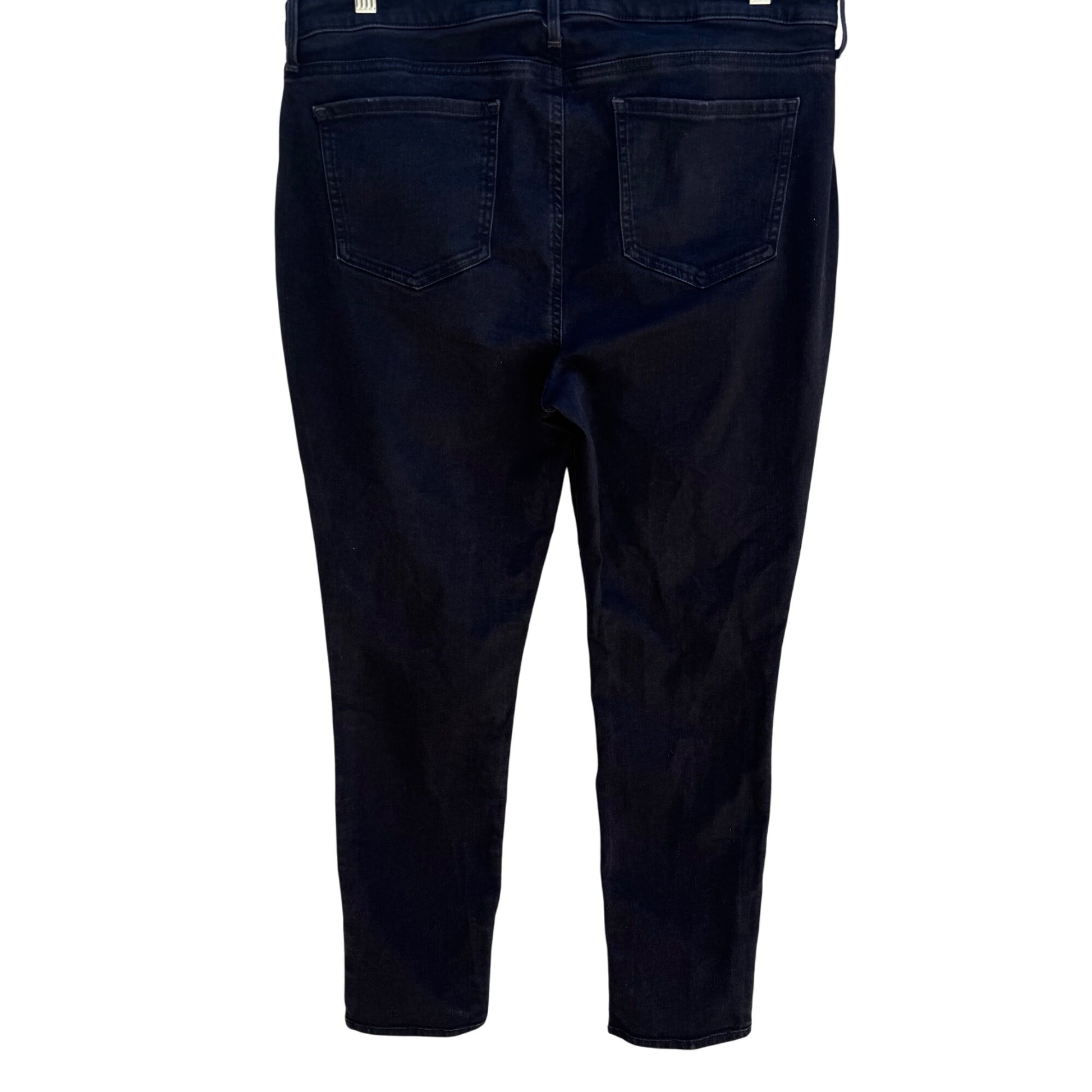 NYDJ Womens Lift Tuck Technology Black Denim Skinny Stretch Mid Rise Jeans 14