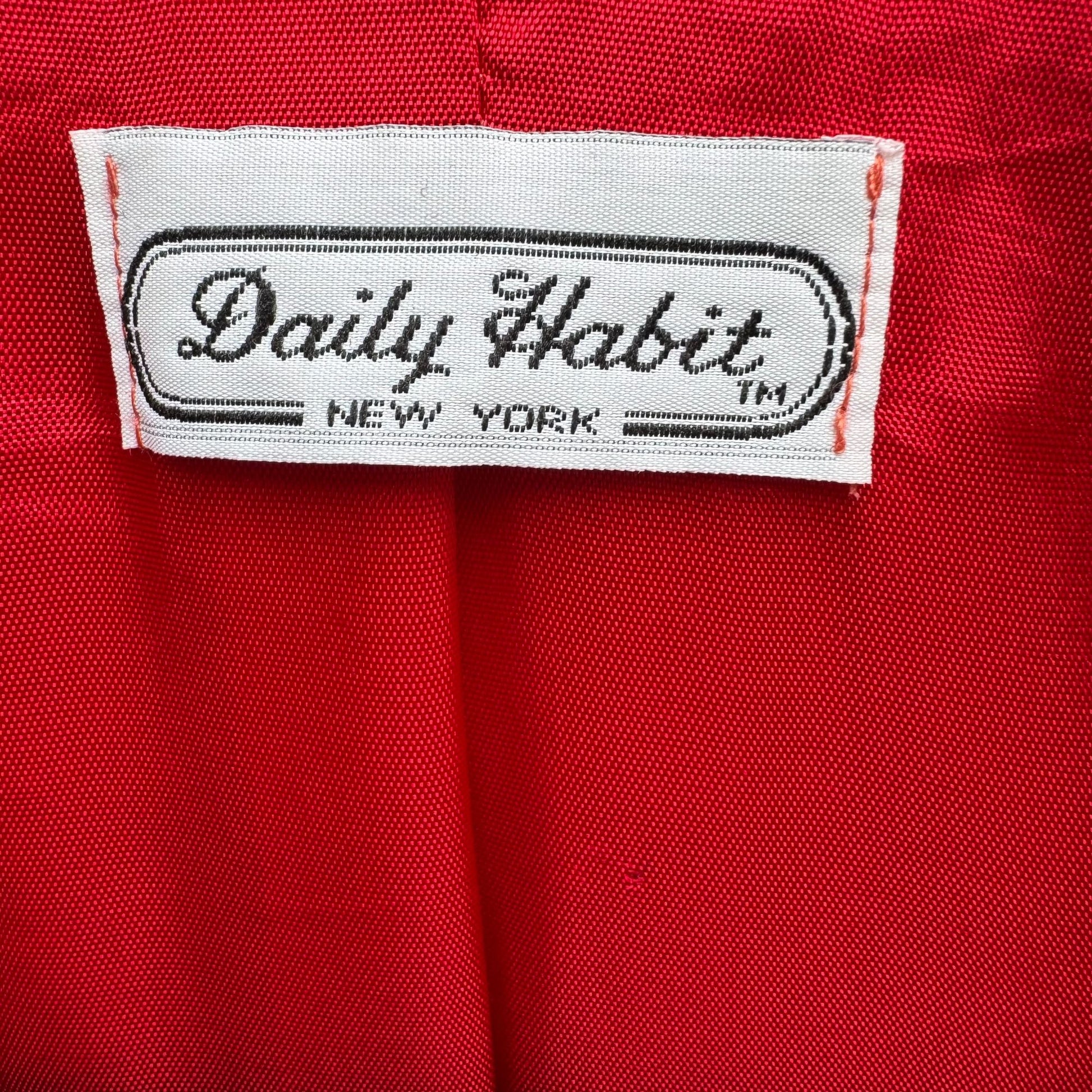 Daily Habit Vintage 80s Womens Crest Blazer Jacket Preppy Old School Oversized L