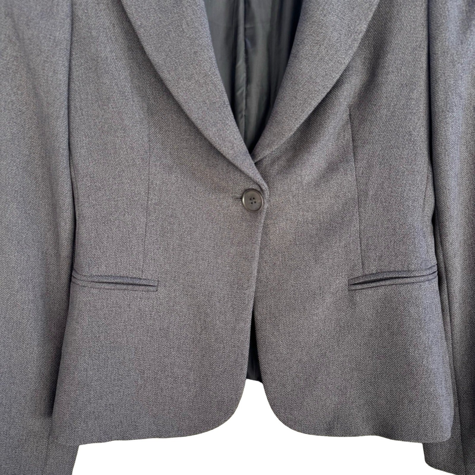 Emporio Armani Vintage Italian Grey Quiet Luxury Designer Blazer Jacket Womens 6