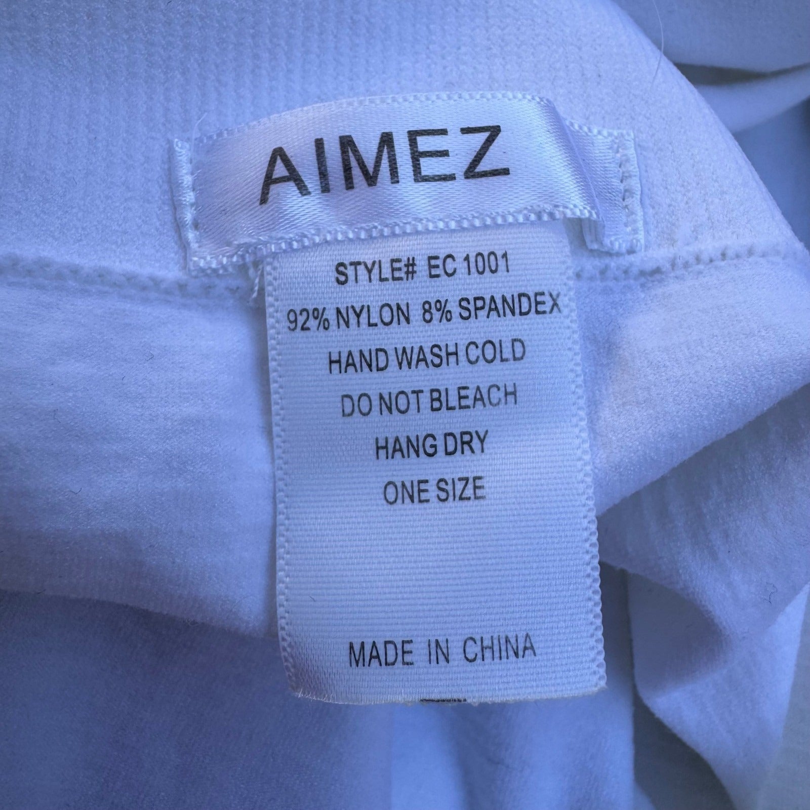 Aimez White Seamless Leggings Athleisure Layering Minimalist EC 1001 Stretch OS