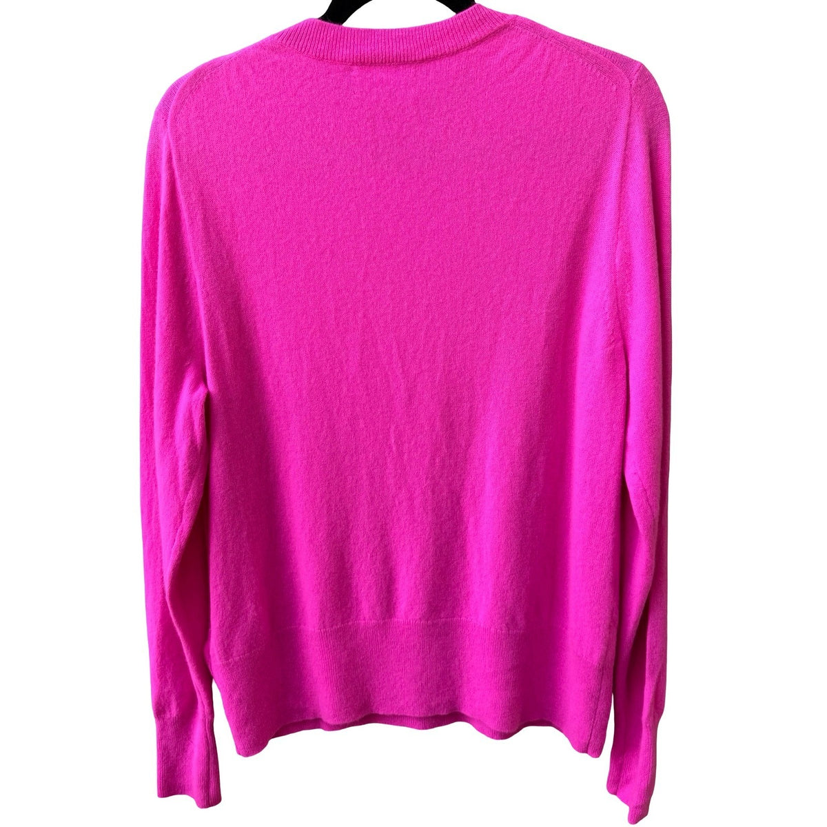 J Crew Cashmere Luxury Classic Fit Barbiecore Pullover Sweater Dopamine Pink XL