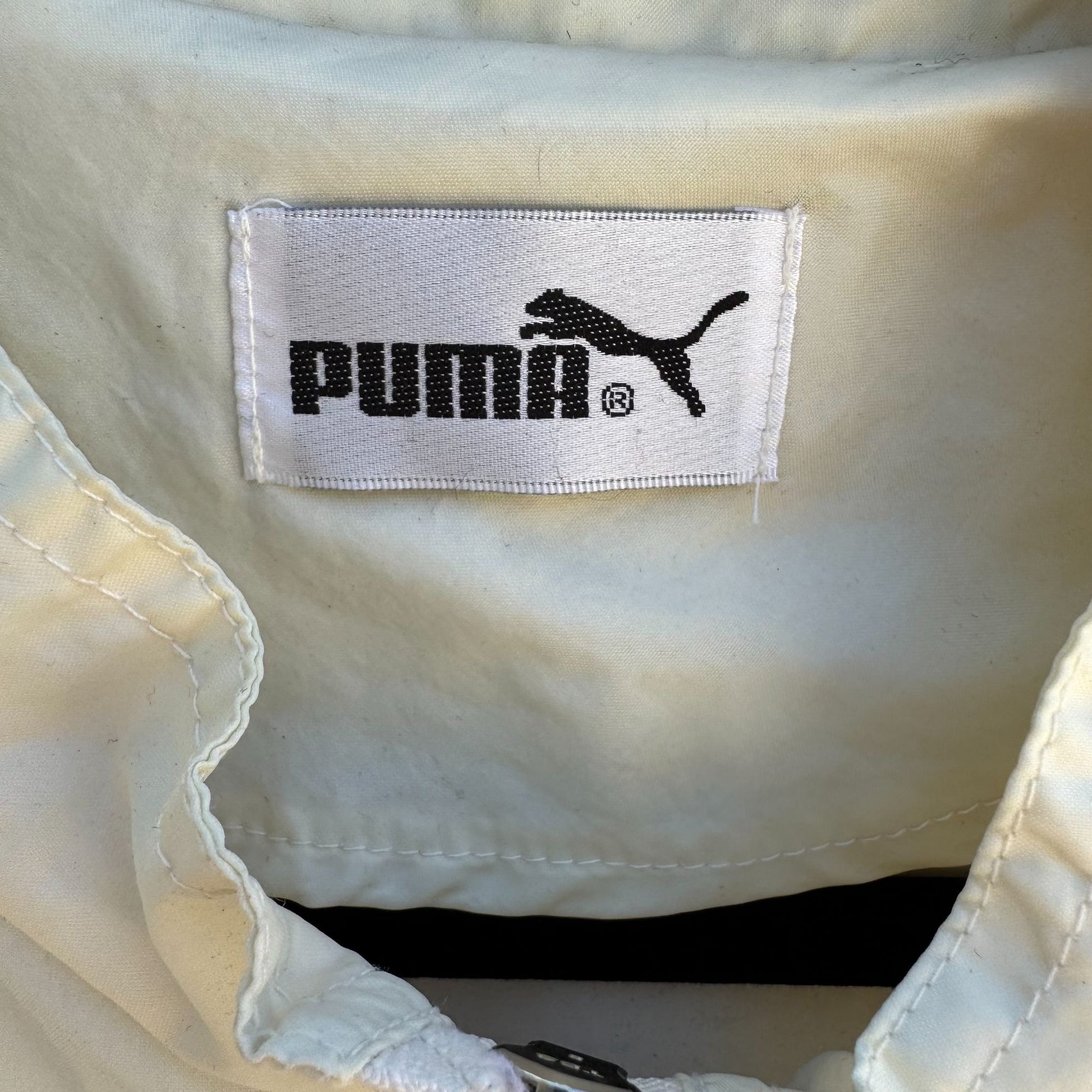 Puma Vintage Mens Beige Lightweight Full-Zip Unlined Long Sleeve Pocket Jacket