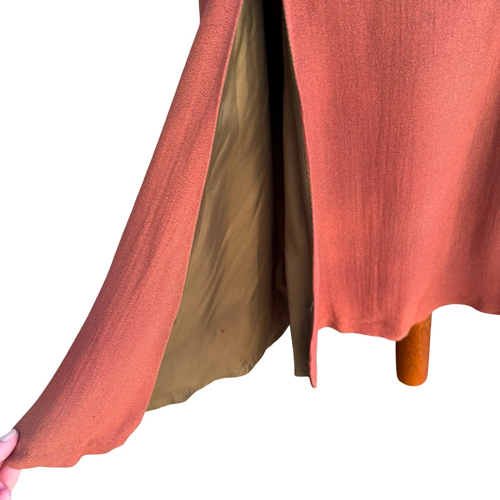 Vintage 90s Silk Ombre Gradient Studded Boho Whimsigoth Edgy Grunge Maxi Dress S