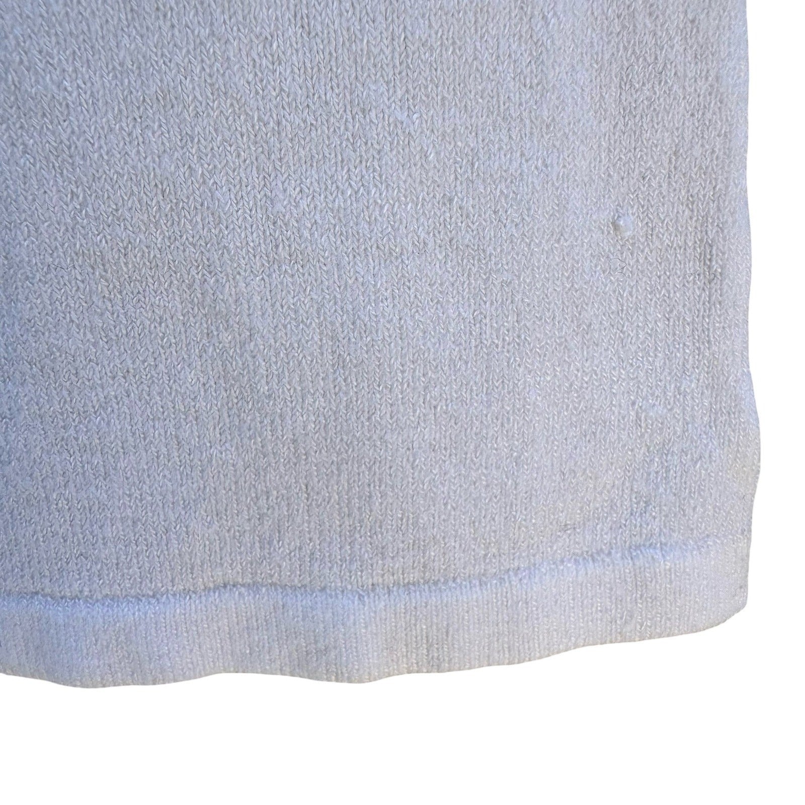 Express Y2K Minimalist White Deep V-Neck Clean Girl Stretch French Terry Top M