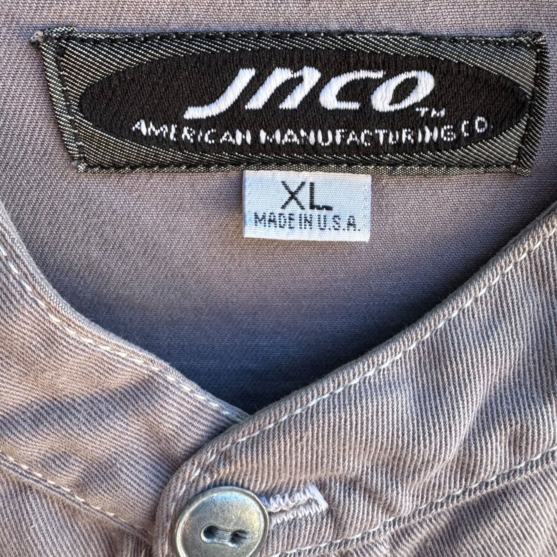 JNCO Vintage Y2K Mens Gray Button-Up American Made Long Sleeve Street Shirt XL