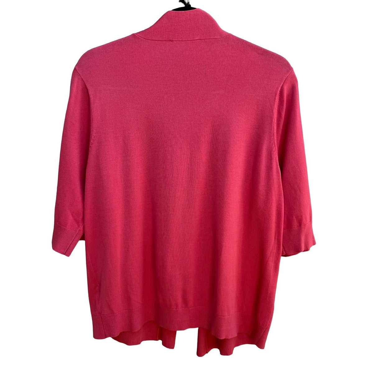 Jeanne Pierre Coral Open Front 3/4 Sleeve Button Cuff Knit Cardigan SweaterXL