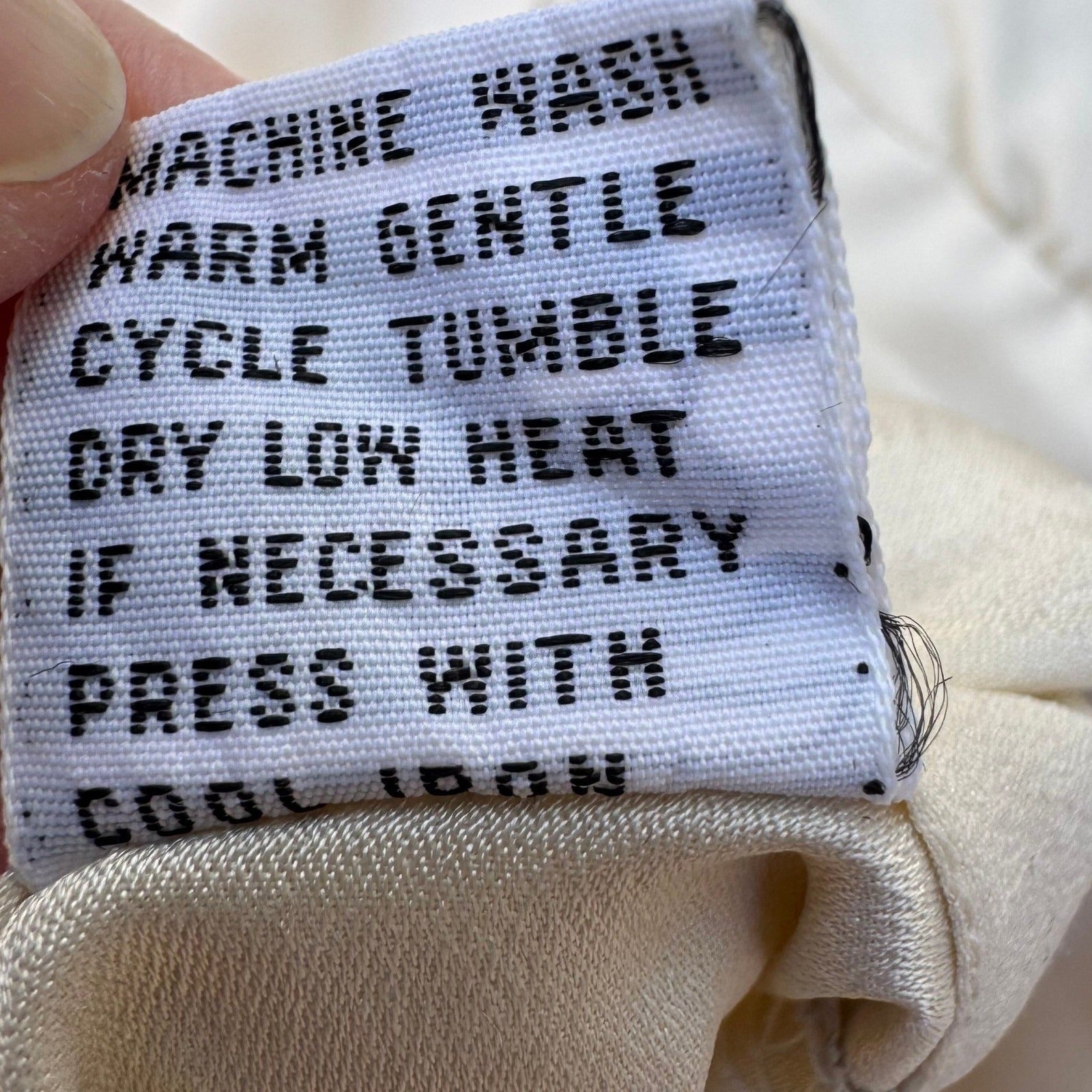 Jones New York Vintage Cream Rose Jacquard Pussy Bow Tie Back Blouse Womens 4