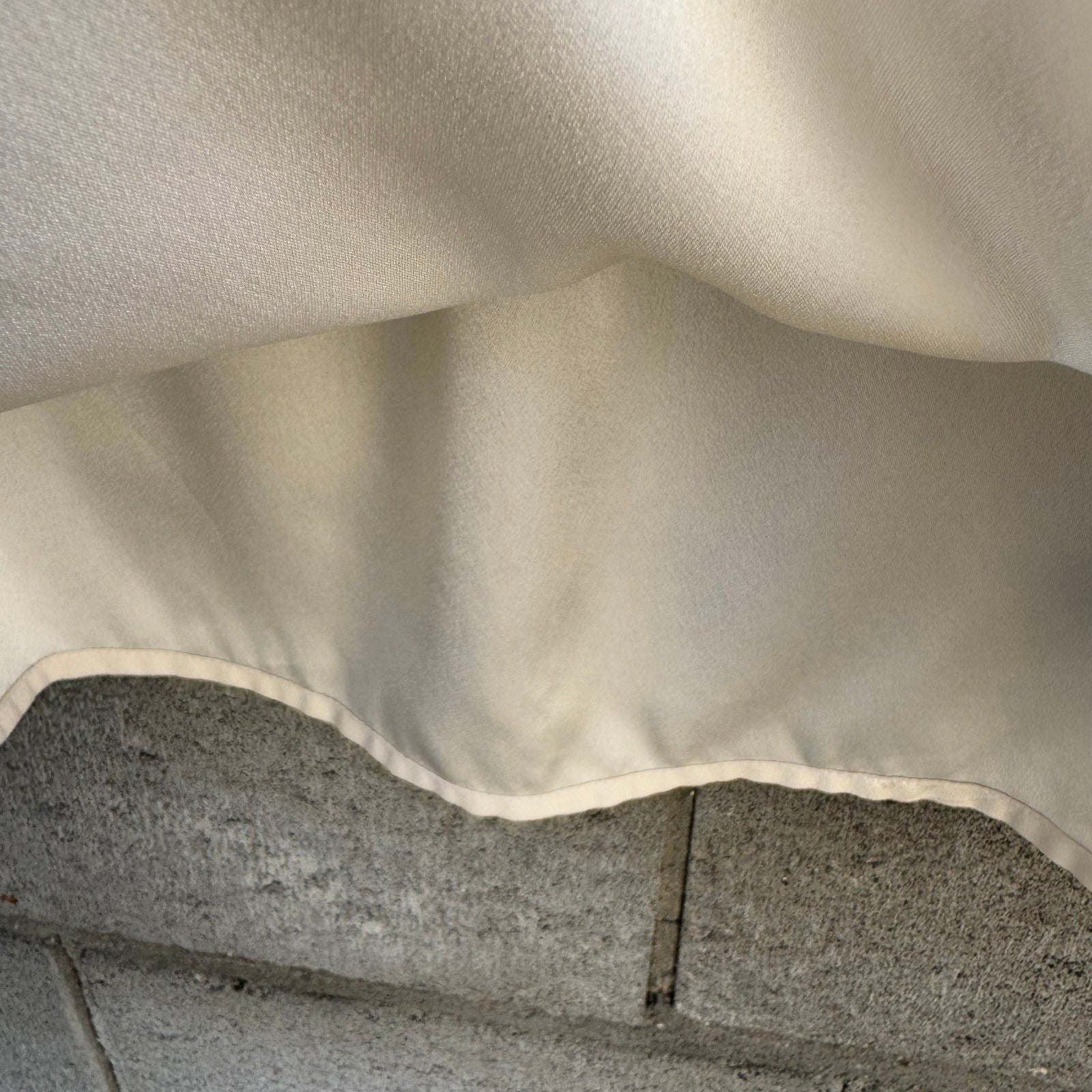 Jones New York Vintage Cream Rose Jacquard Pussy Bow Tie Back Blouse Womens 4