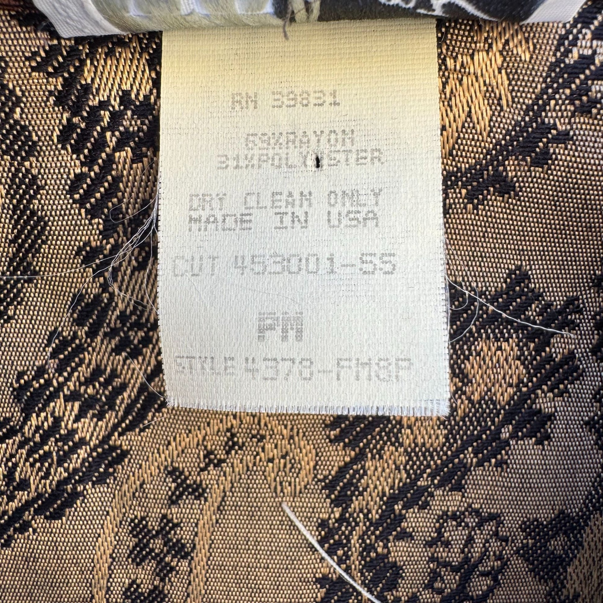 JBT Sport Petite By Fritzi Vintage Womens Paisley Jacquard One Button Blazer PM