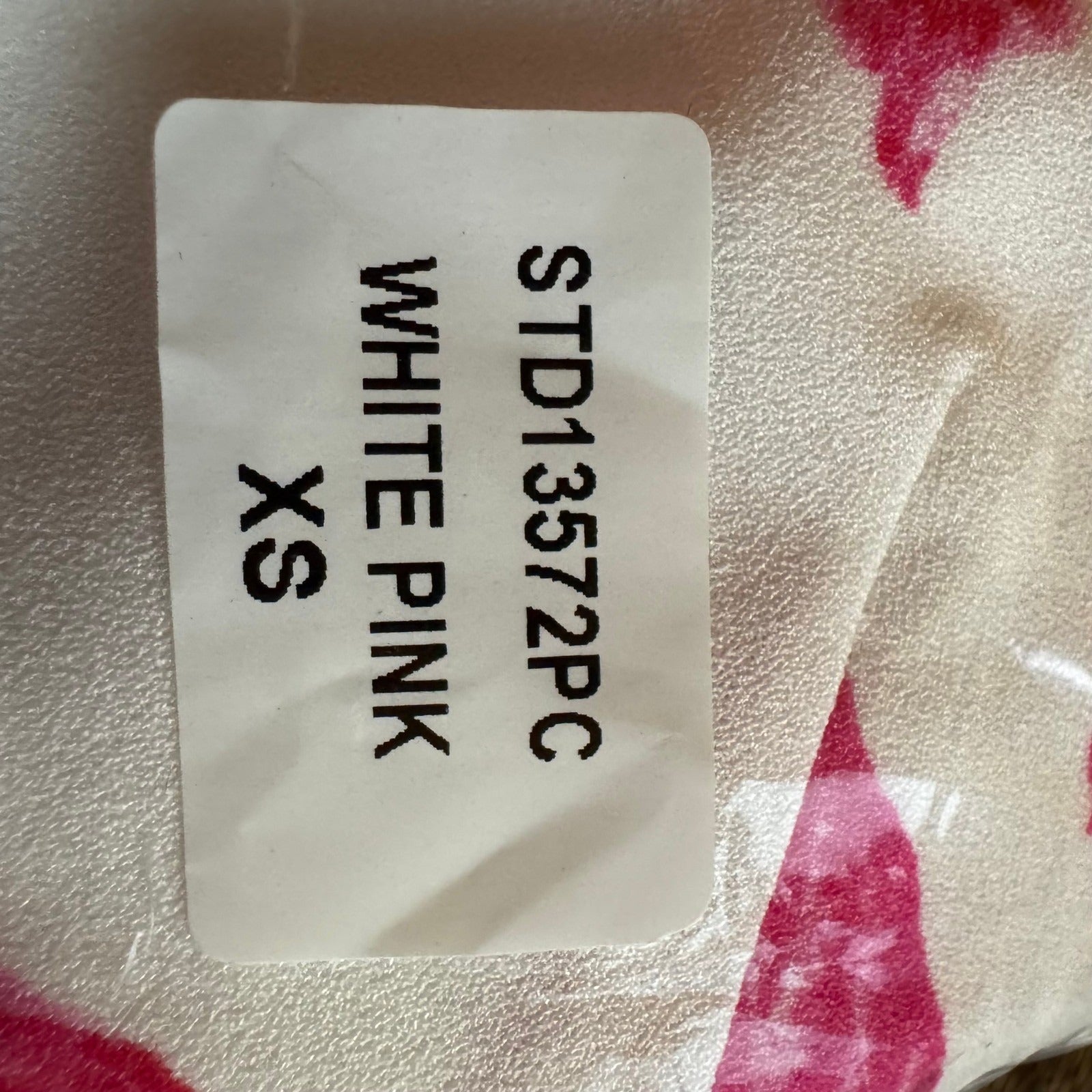 Sugarlips Pink Floral Long Balloon Sleeve Mini Dress White Tie Waist NWT Size XS