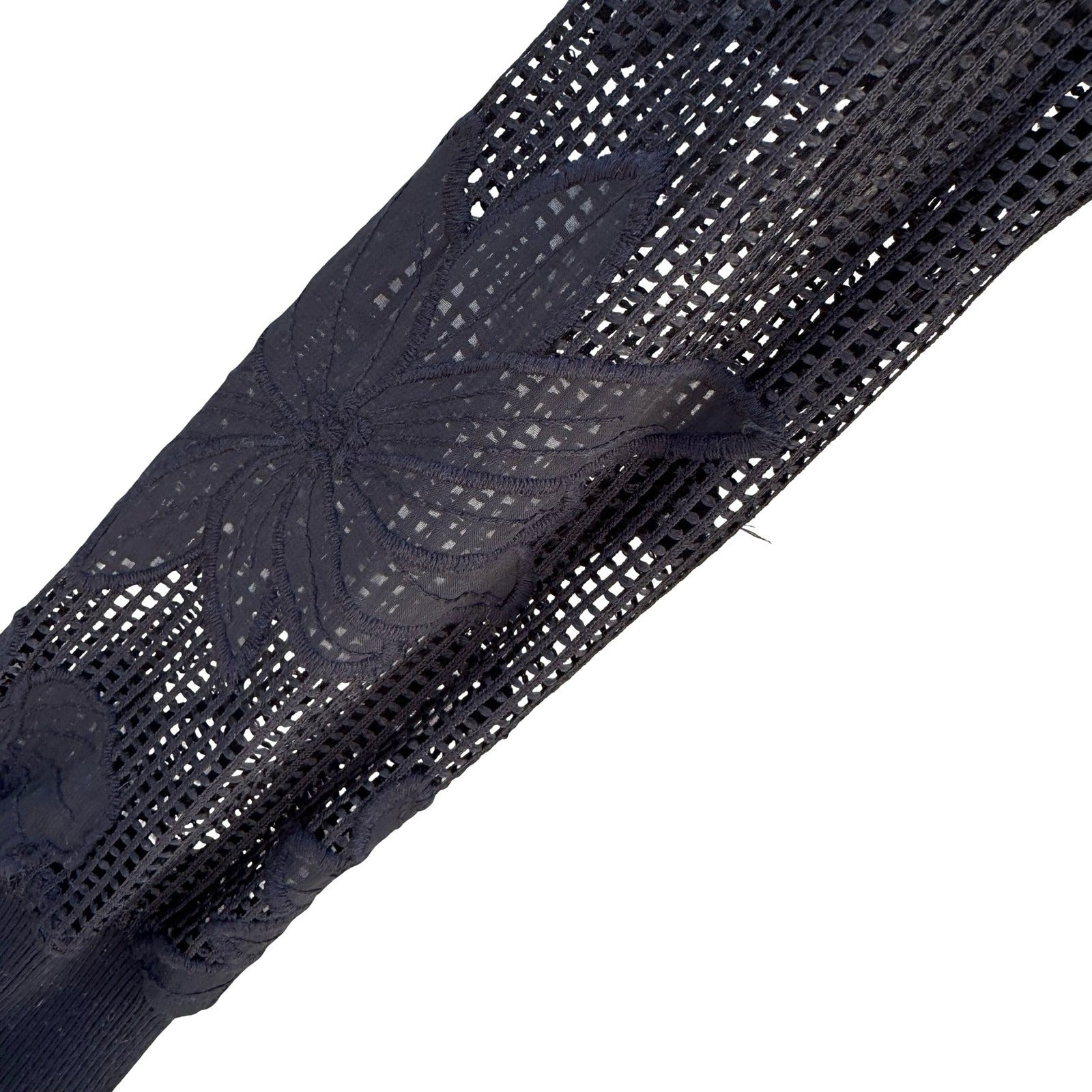 Gothic Dark Floral Mesh Embroidered Hoodie Sheer Lace Grid Jacket Edgy Romantic
