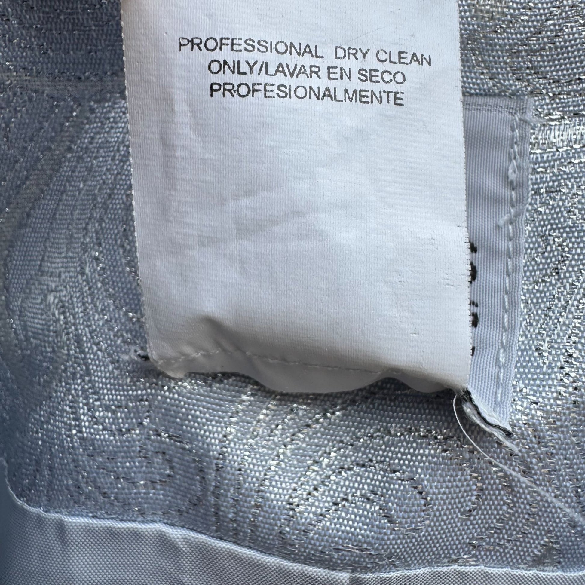 R&M Richards Blue Silver Formal Jacket Full Length Dress Metallic 2 Piece Set 14P