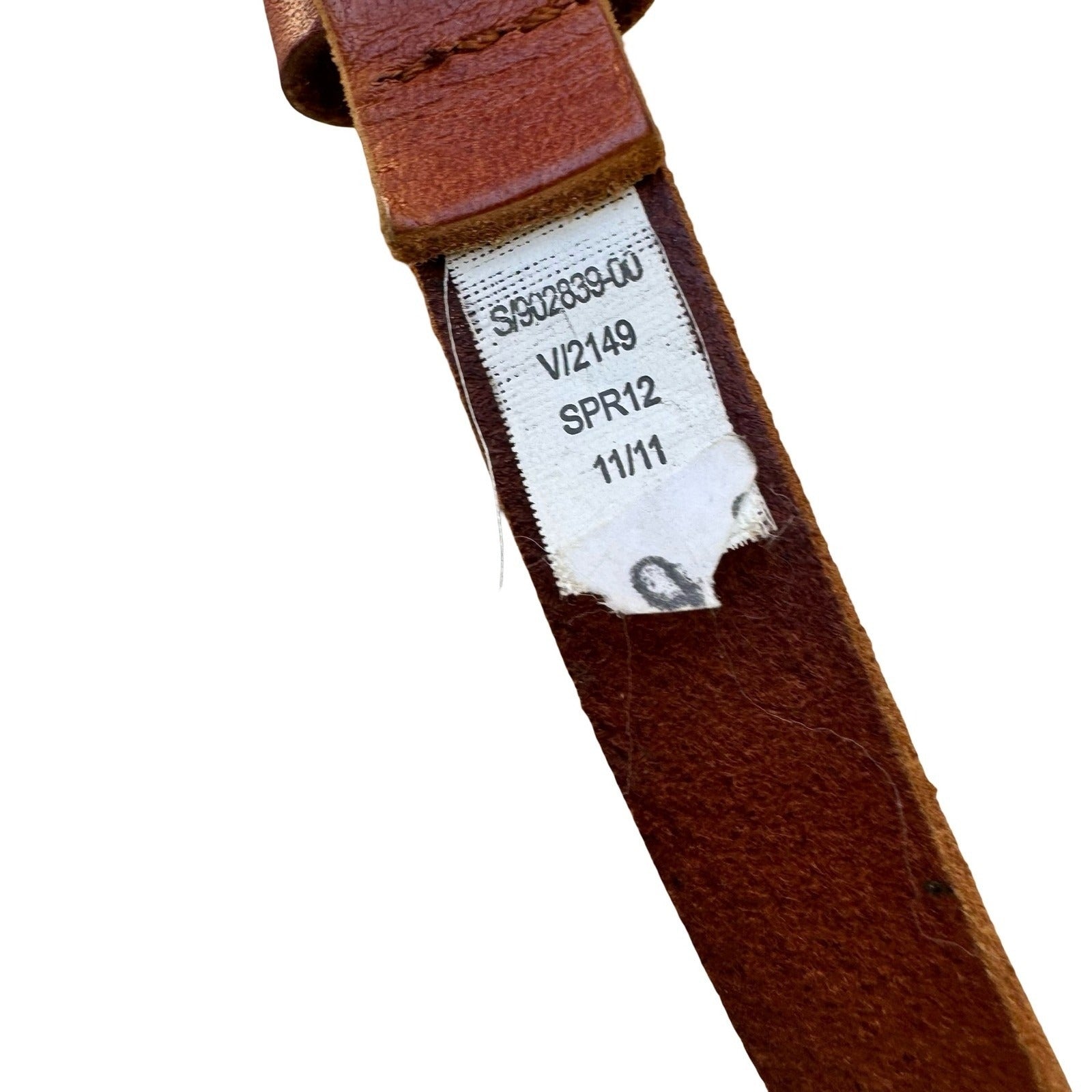 Gap Y2K Coquette Feminine Preppy Skinny Bow Belt Brown Genuine Leather Womens XS