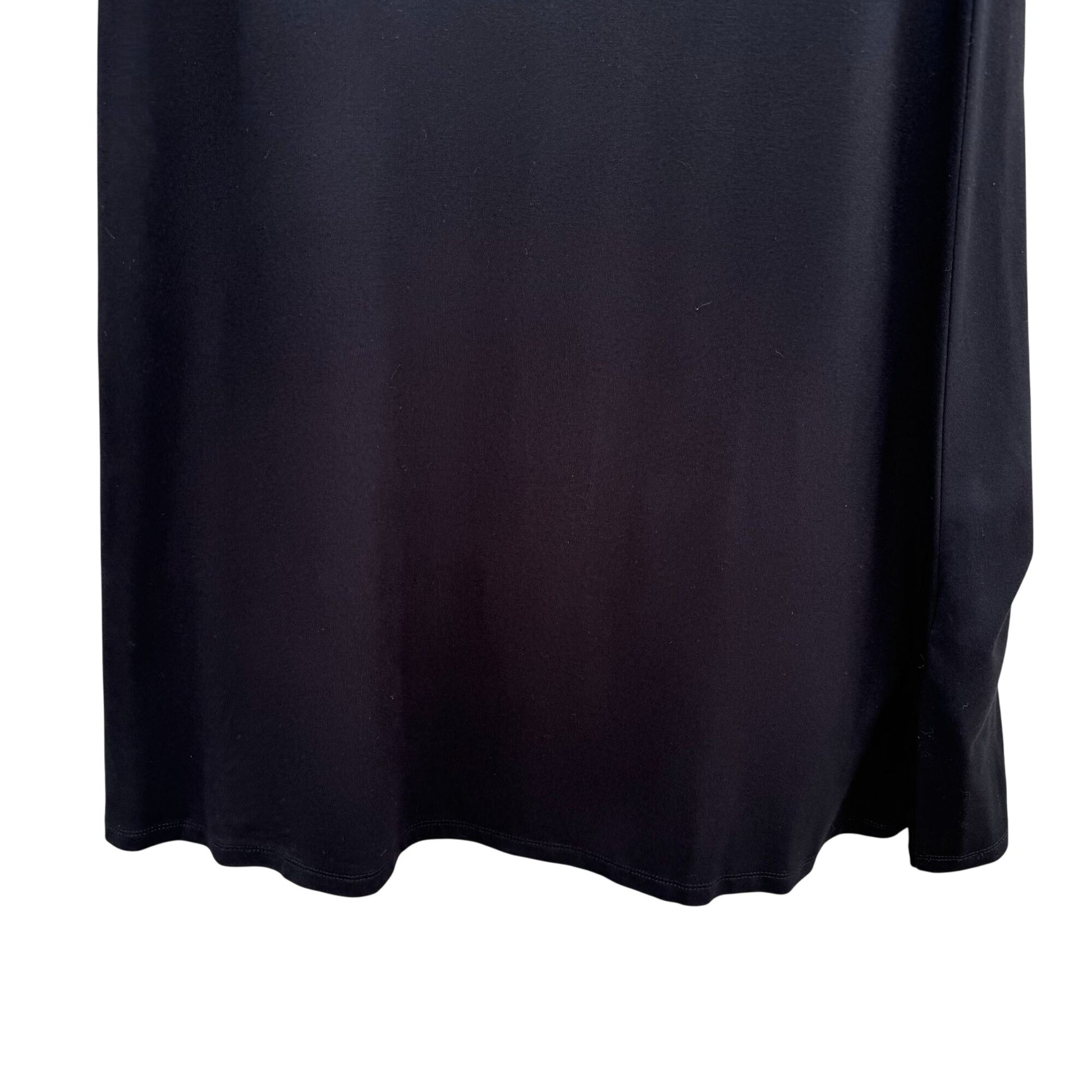 Chicos Womens Black Sleeveless Lace-Up Front Shift Dress Relaxed Fit M Casual