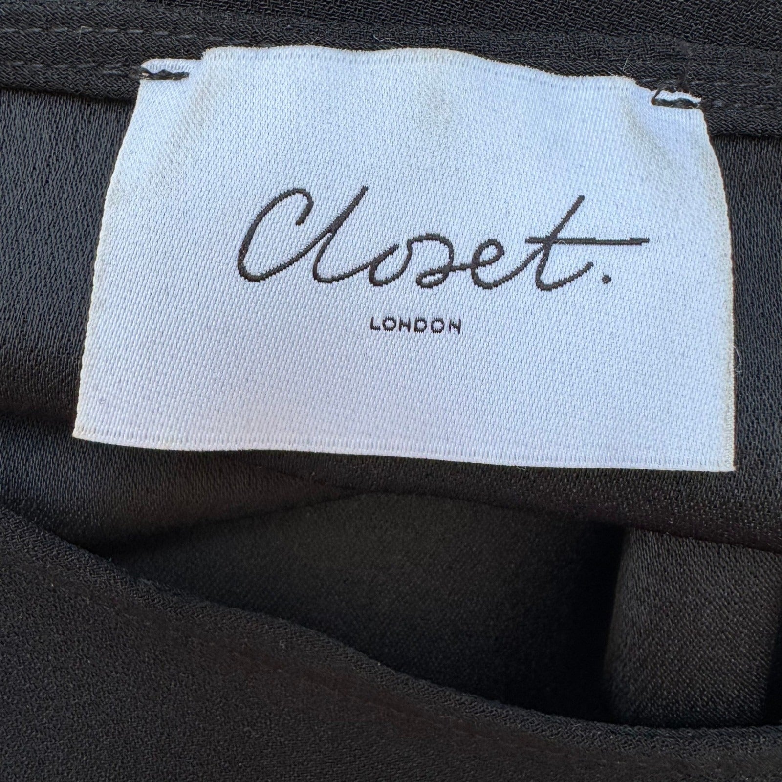 Closet London Minimalist Flowy High-Low Shift Mini Little Black Dress LBD Modest