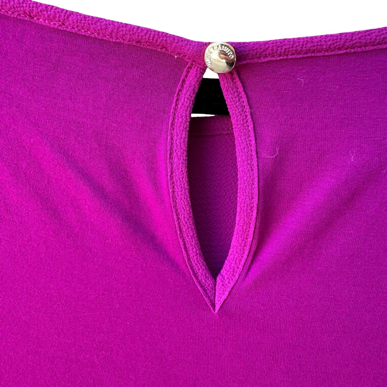Vince Camuto Careerwear Fuchsia Fury Amalfi Breeze Side Tie Blouse Pink L NWT