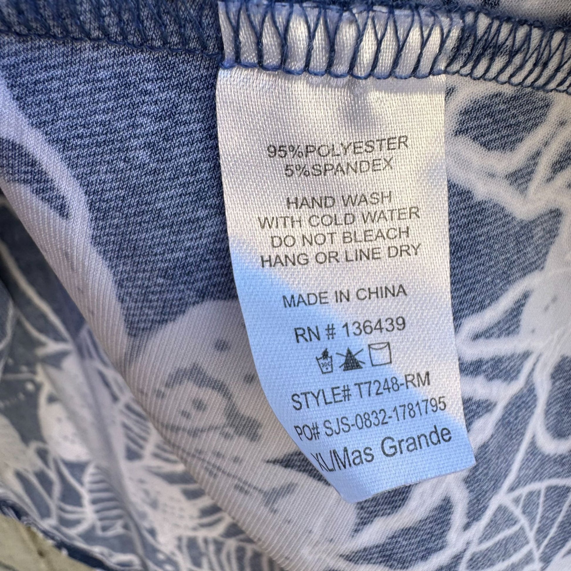 SJS Vintage Y2K Womens Floral Sleeveless Blue Tie Neck Babydoll Top Blouse XL