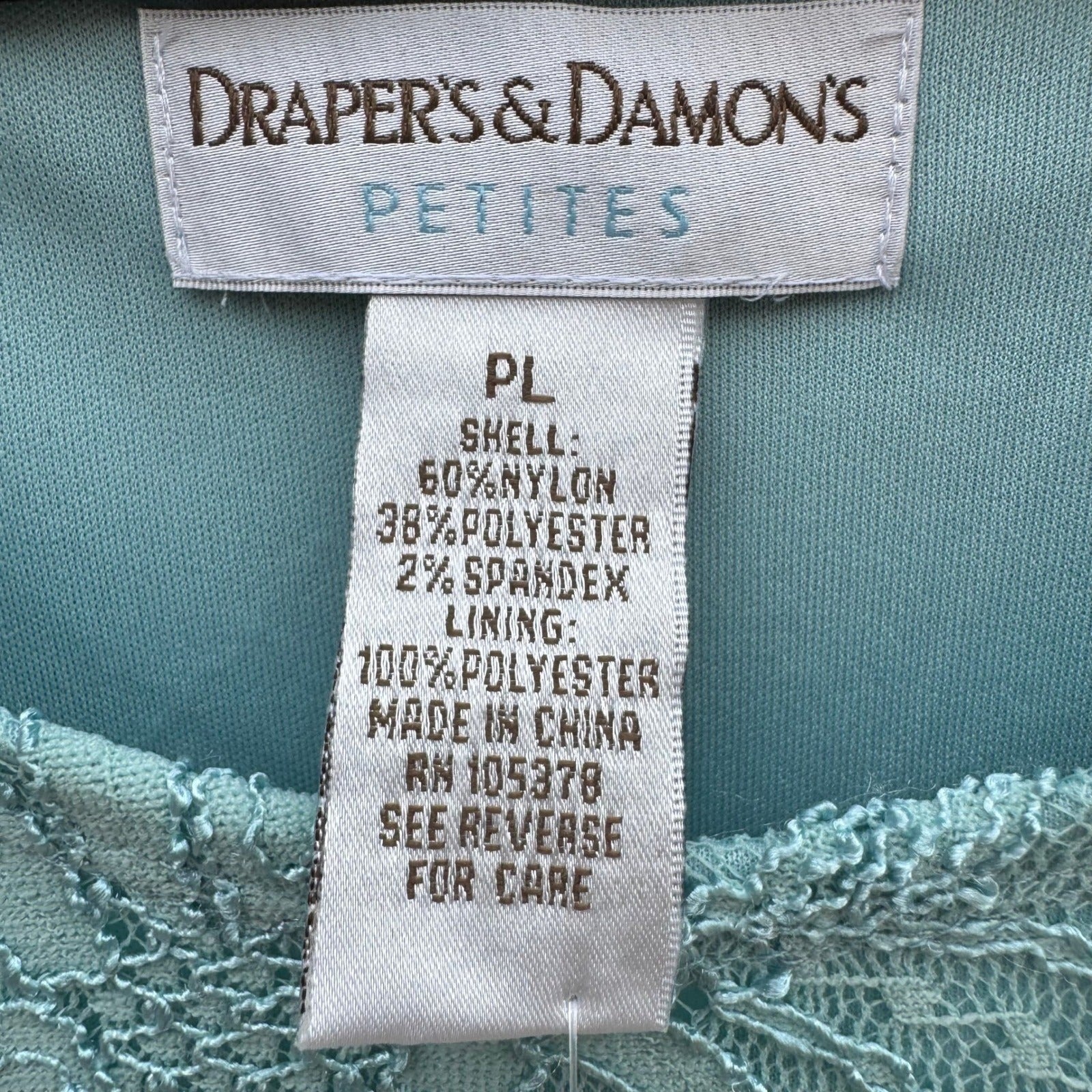 Drapers & Damons Pastel Blue Floral Lace Sleeveless Top PL NEW Coquette Feminine