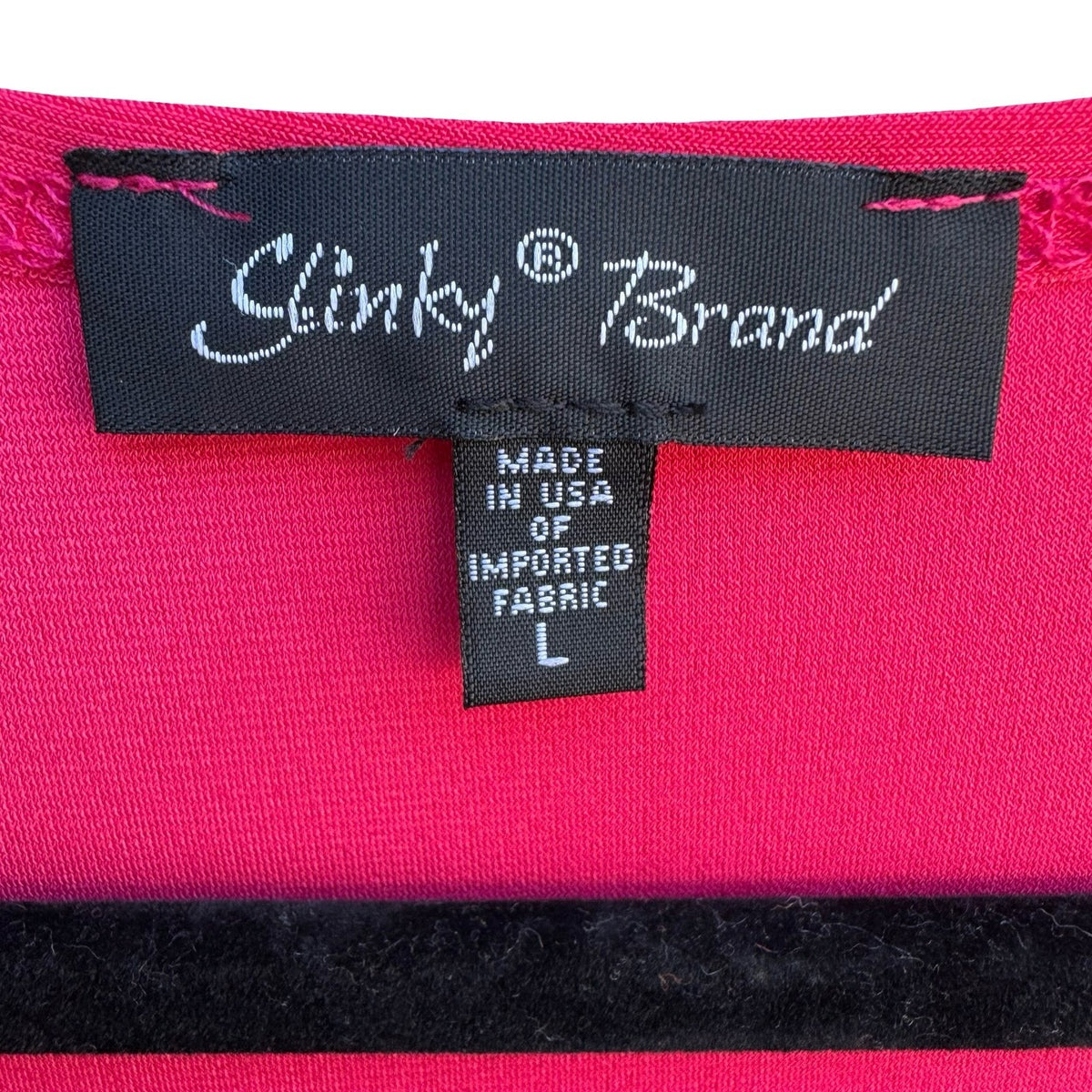 Slinky Brand Barbiecore Hot Pink Minimalist Jersey Flowy Liquid Knit Tunic Top L