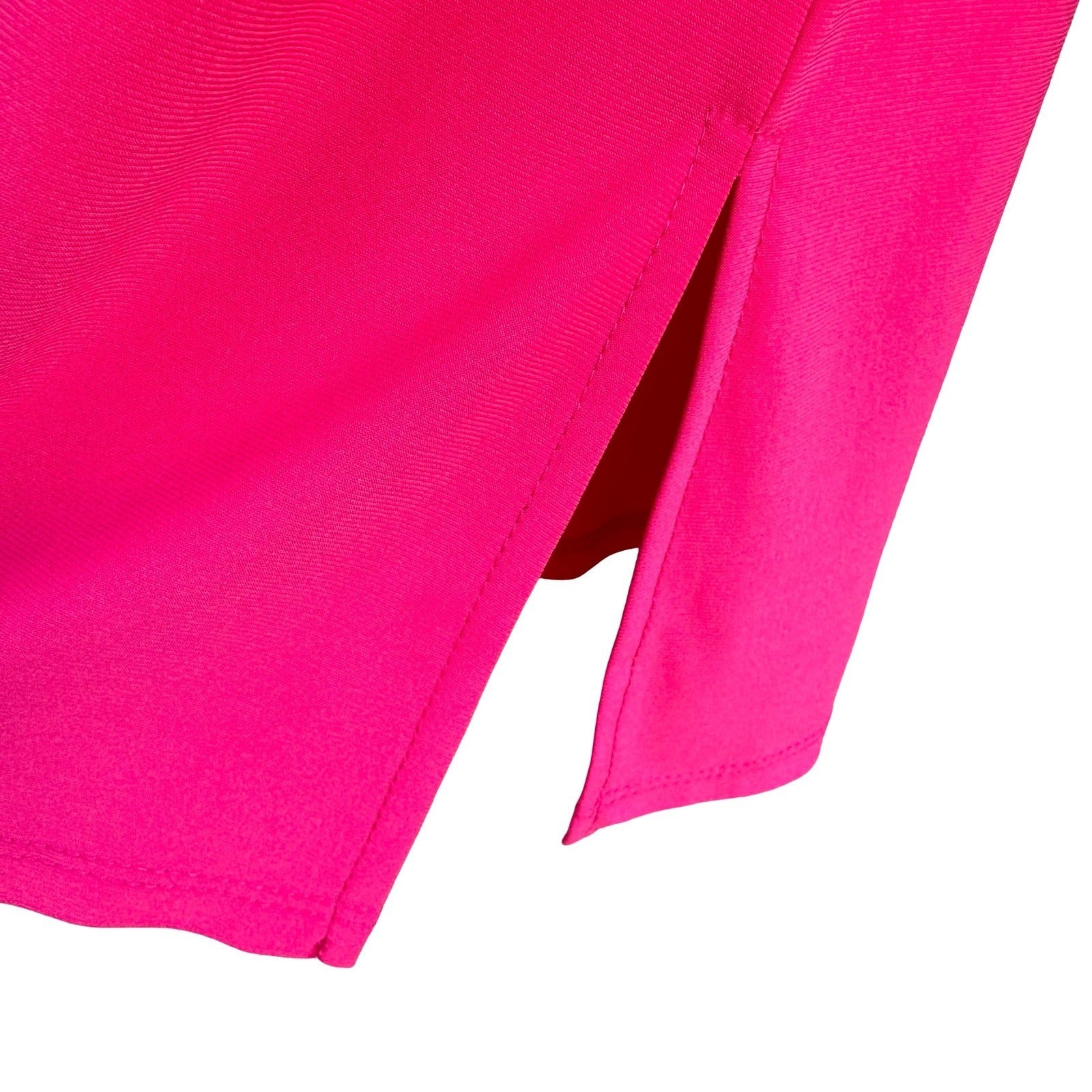 Slinky Brand Barbiecore Hot Pink Minimalist Jersey Flowy Liquid Knit Tunic Top L