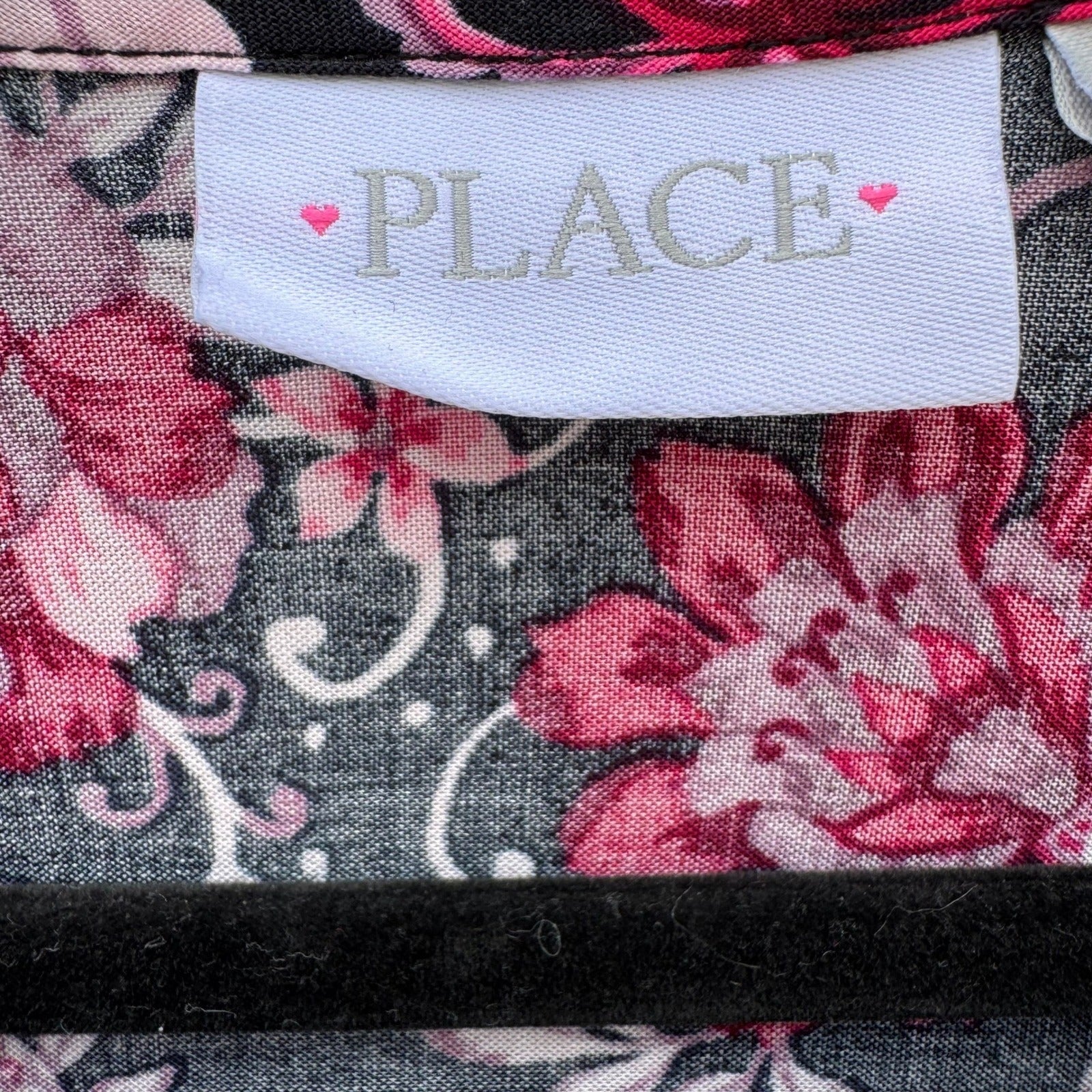 The Childrens Place Girls 16 XXL Floral Long Sleeve Dress Boho Pink Peasant