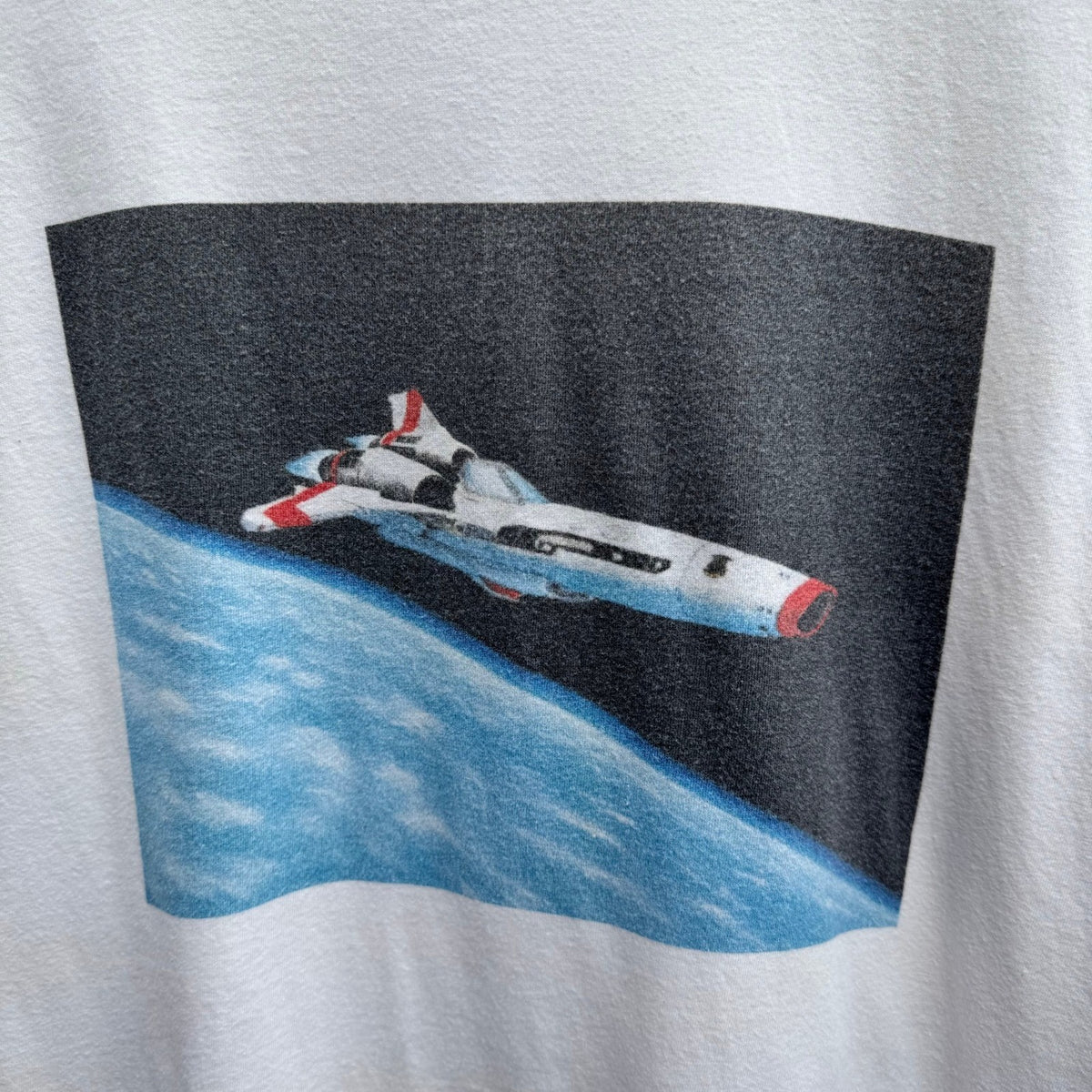 American Apparel Space Ship NASA Sci-Fi Indie Graphic Tee Organic Cotton Mens XL