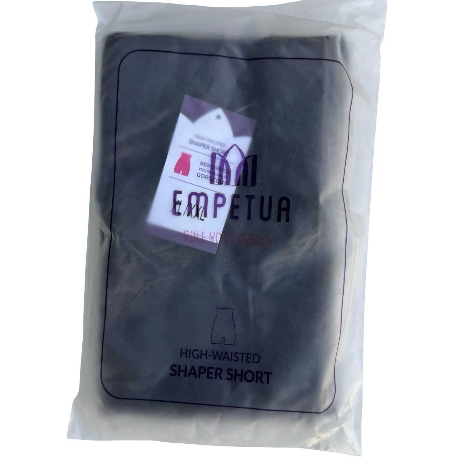Empetua Shapemint High-Waisted Shaper Short Black XL/XXL Tummy Control 55001 NEW