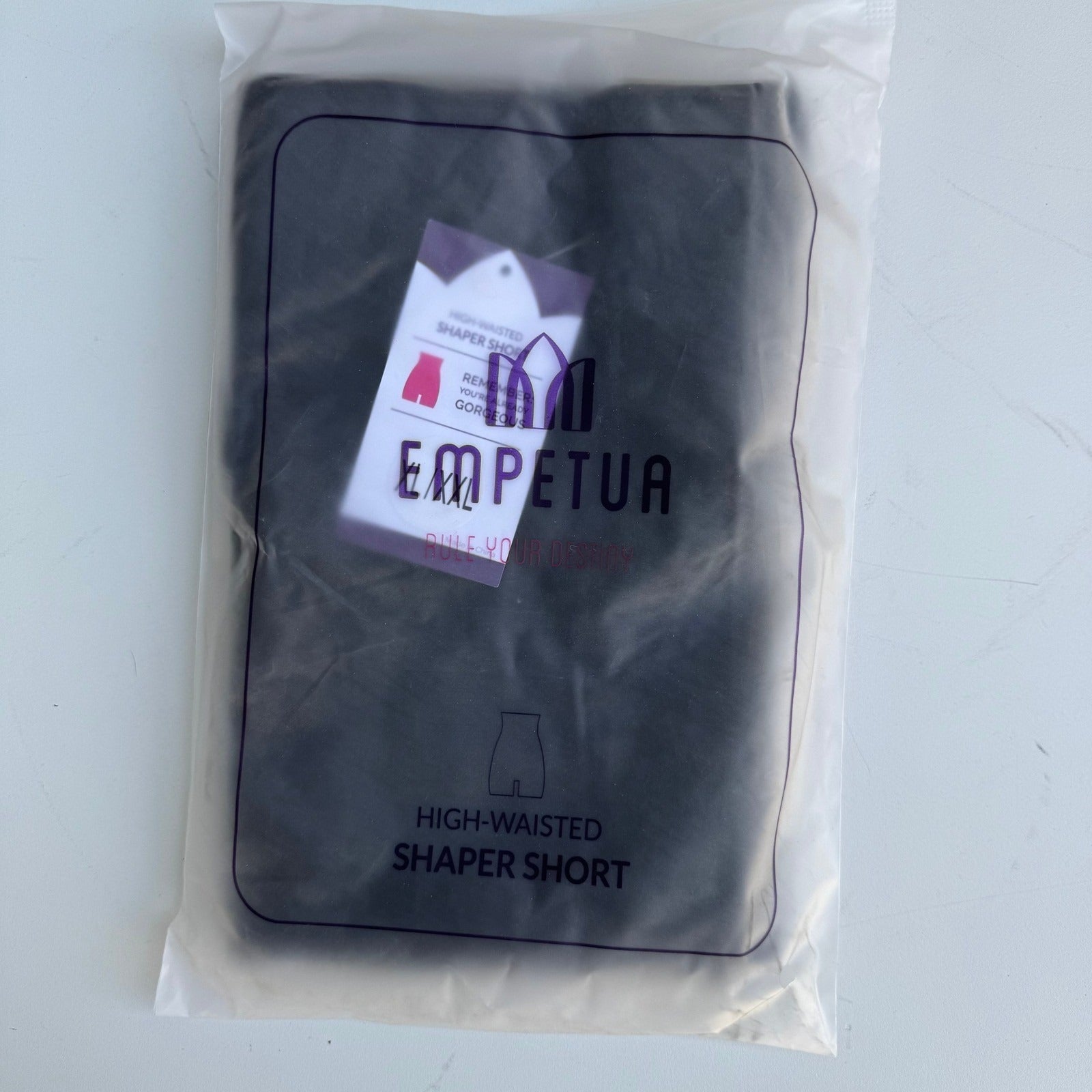 Empetua Shapemint High-Waisted Shaper Short Black XL/XXL Tummy Control 55001 NEW