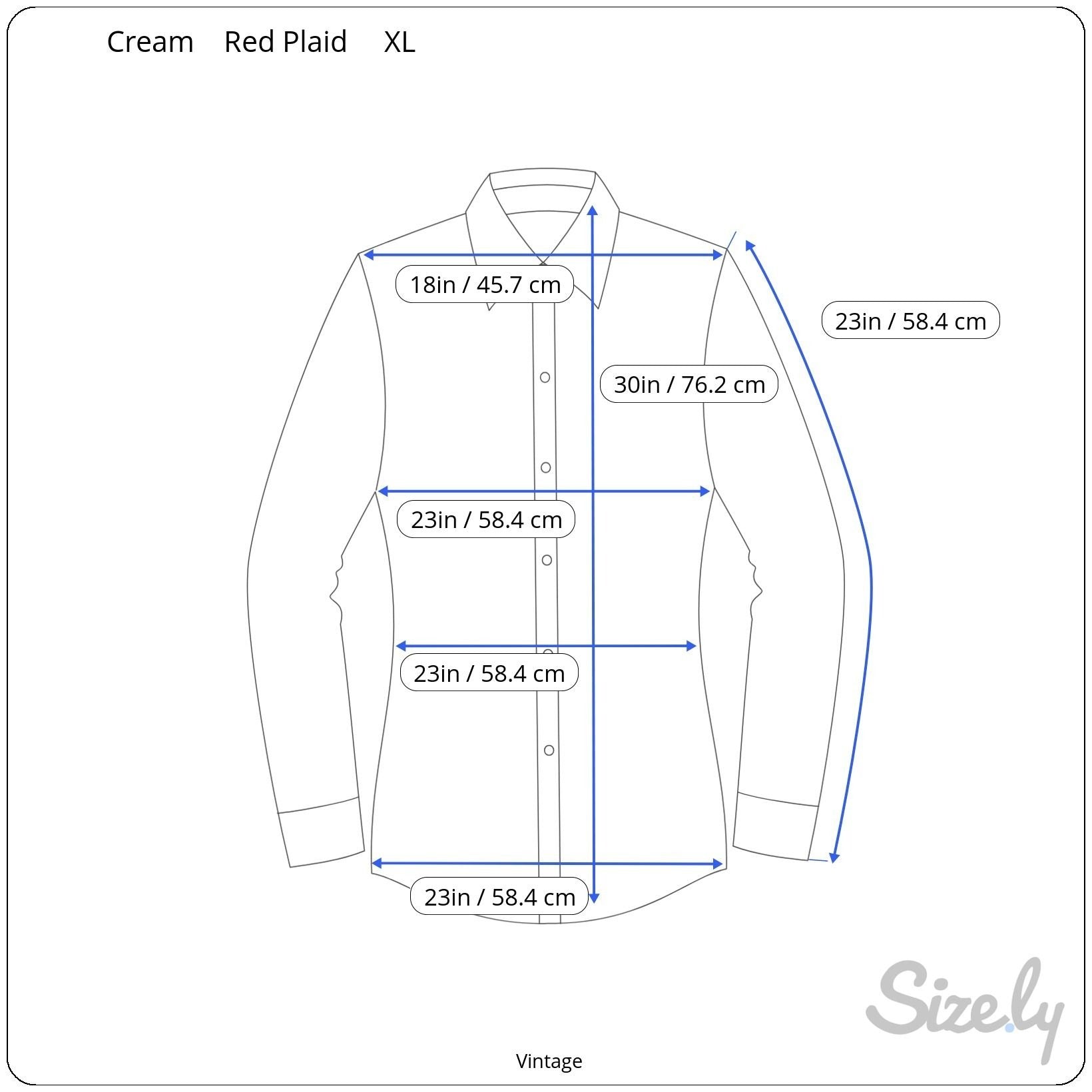 Cream Vintage Womens Red Buffalo Plaid Button Flannel Grunge Long Sleeve Shirt