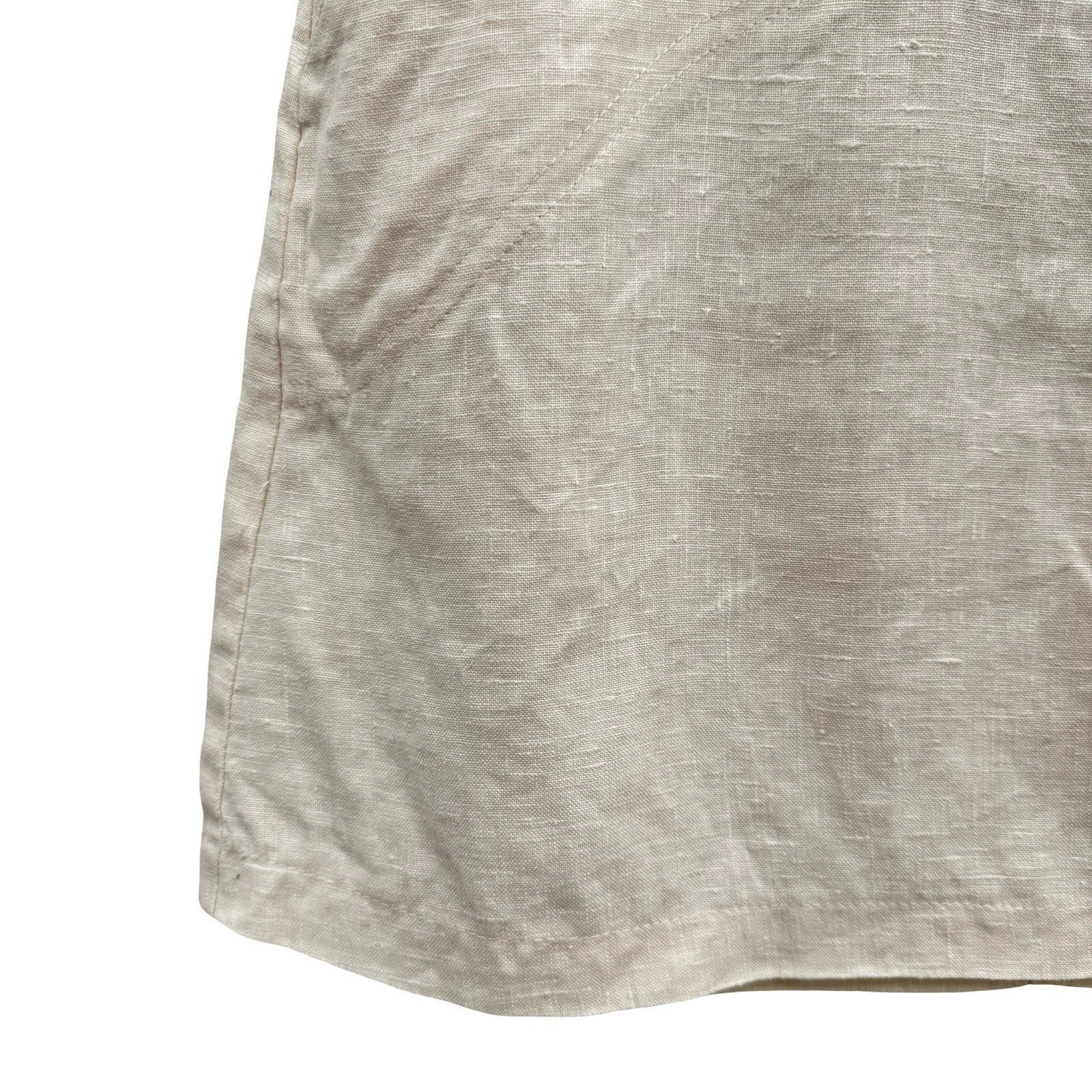 BCBG Paris Vintage 90s Y2K 100% Linen Nautical Breton Coastal Micro Mini Skirt 6