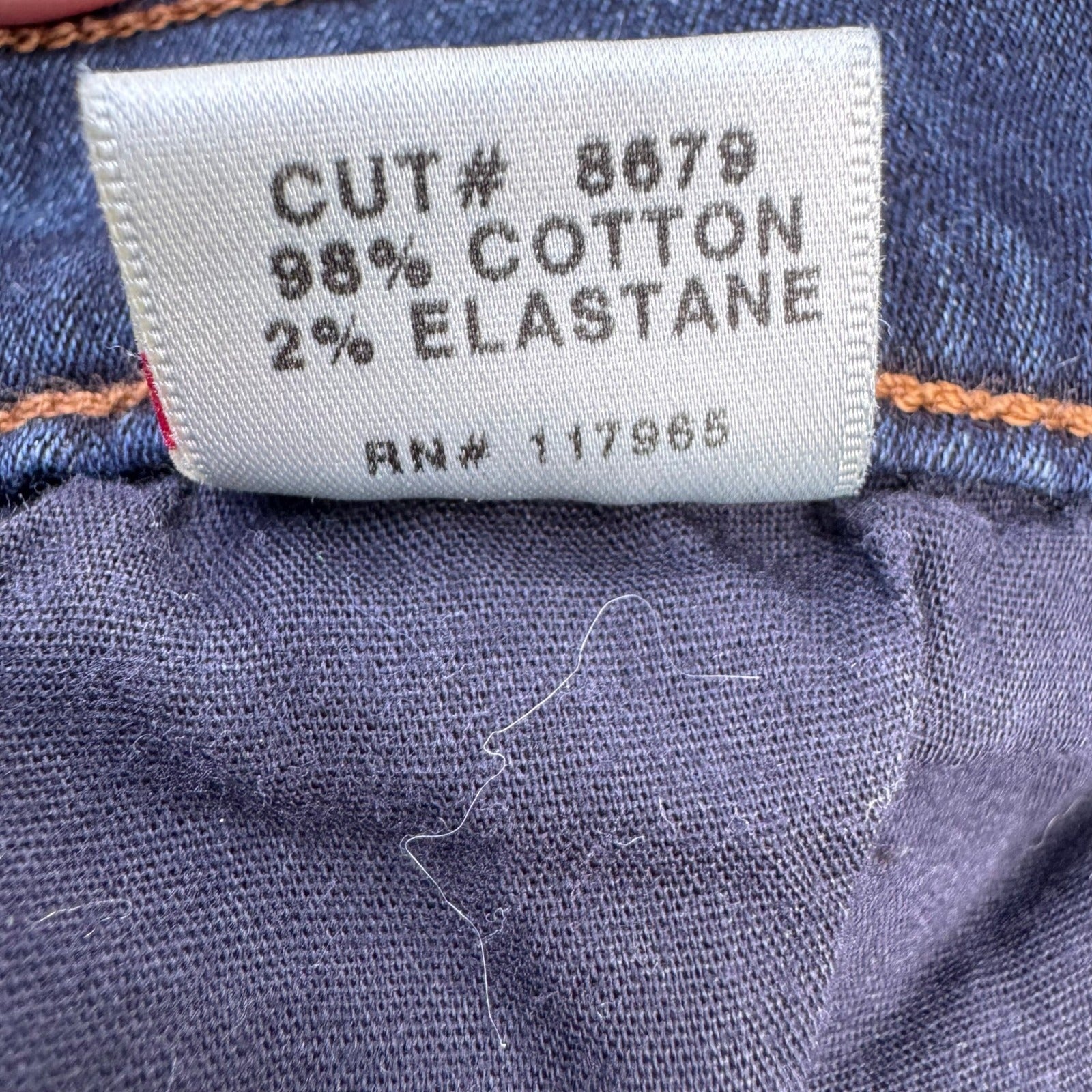 J Brand Veruca Dark Wash Stretch Skinny Jeans Blue Denim Womens 27 Rocker Grunge