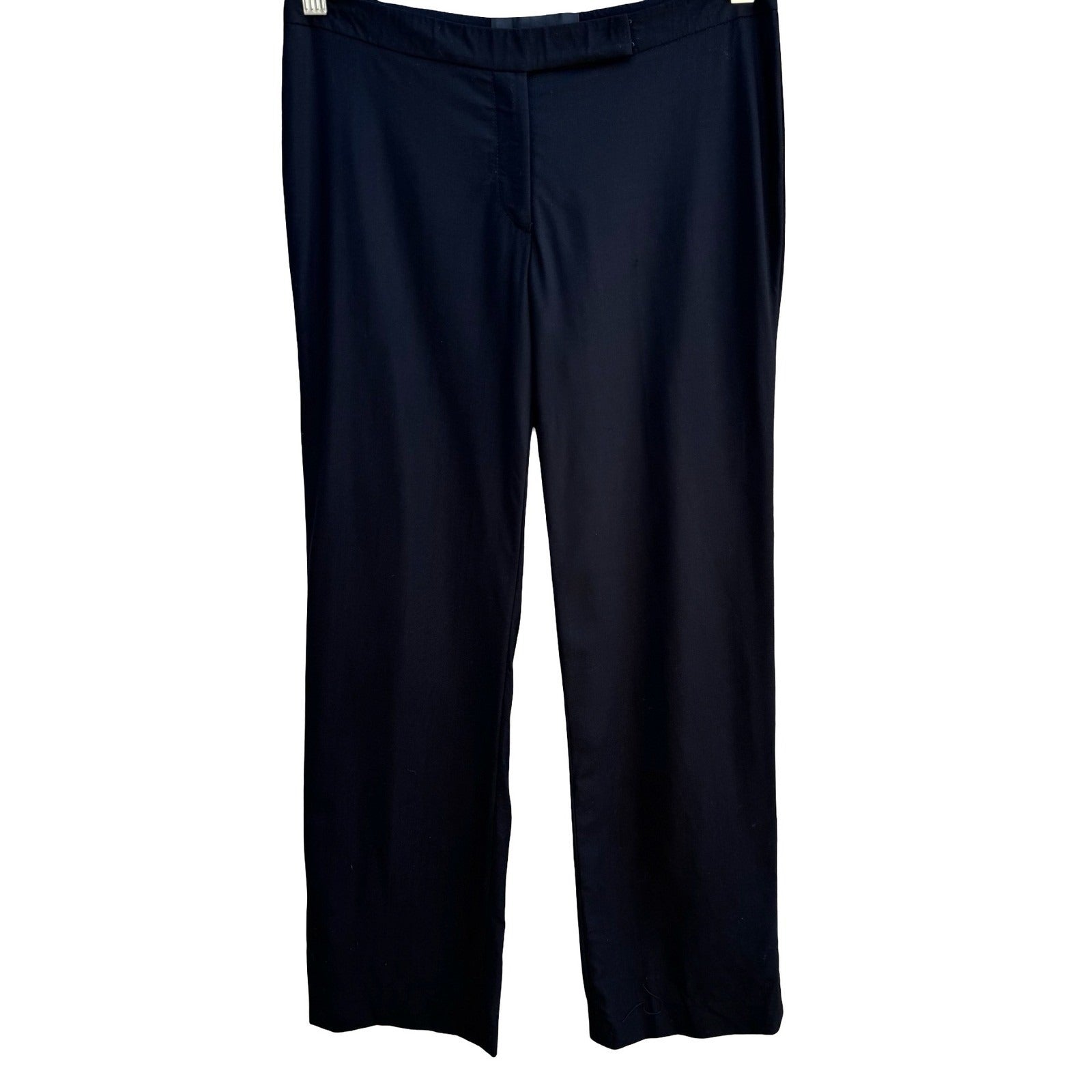 Santisima Minimalist Quiet Luxury Wool Silk Straight Leg Dress Pants Trousers 2