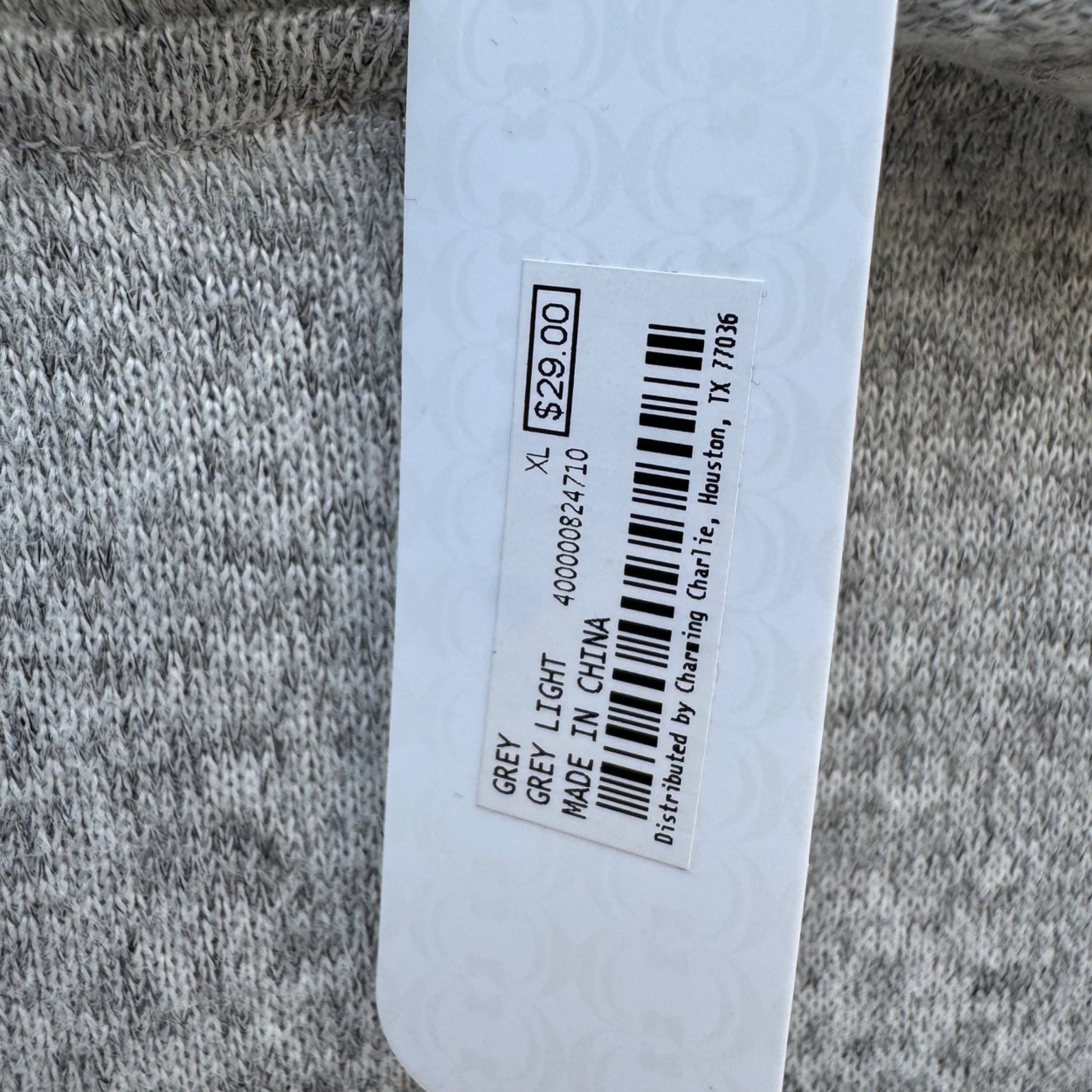 Charming Charlie Womens Grey Pullover Hoodie Ruffle Detail Kangaroo Pocket XL