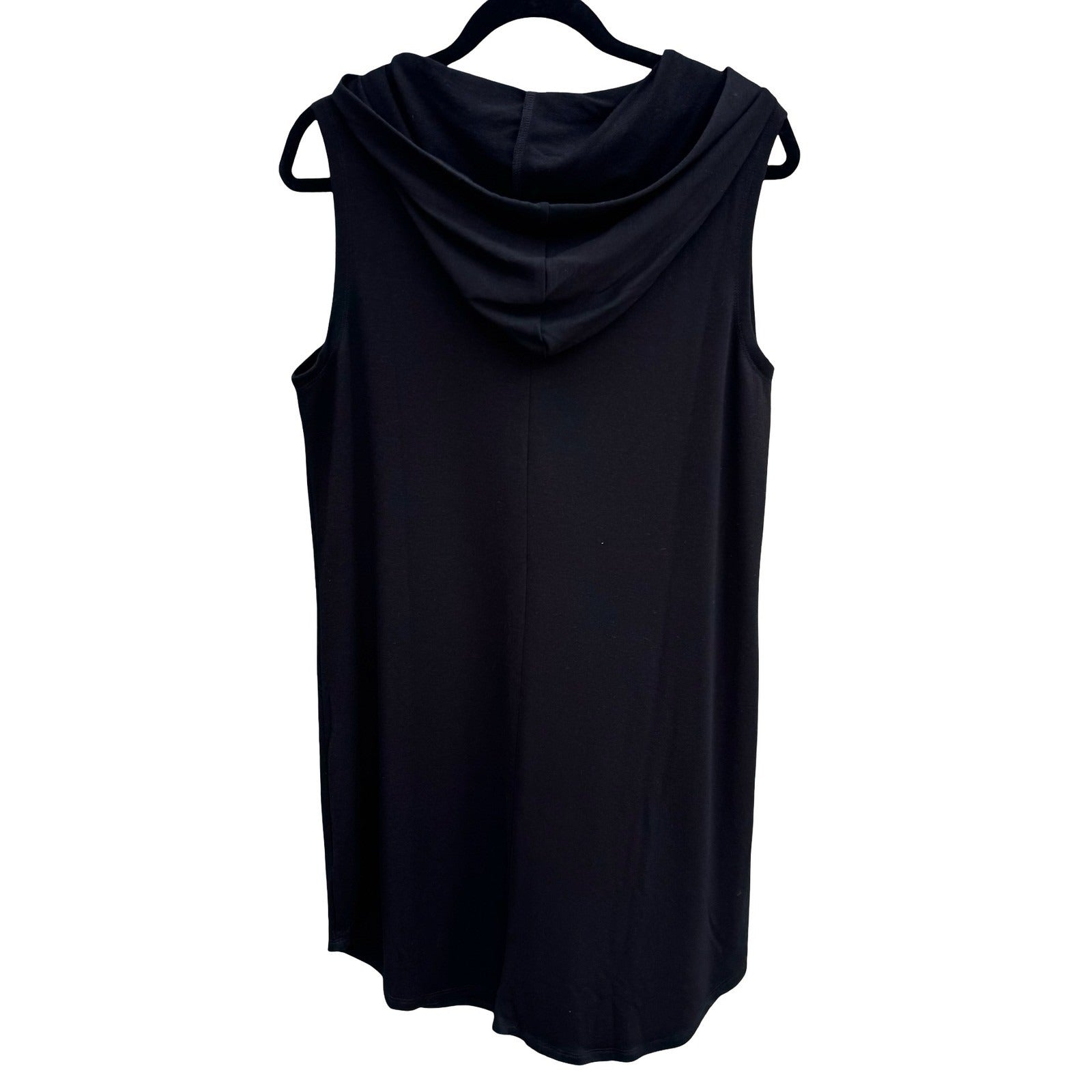 Bobeau Black Sleeveless Hoodie Dress Kangaroo Pocket MD9K09CDCO Womens Large NWT