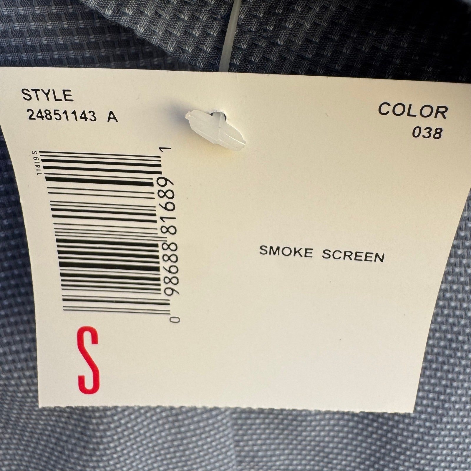 Liz Claiborne Lizsport Y2K Womens Smoke Screen Grey Cotton Button Down Shirt NEW