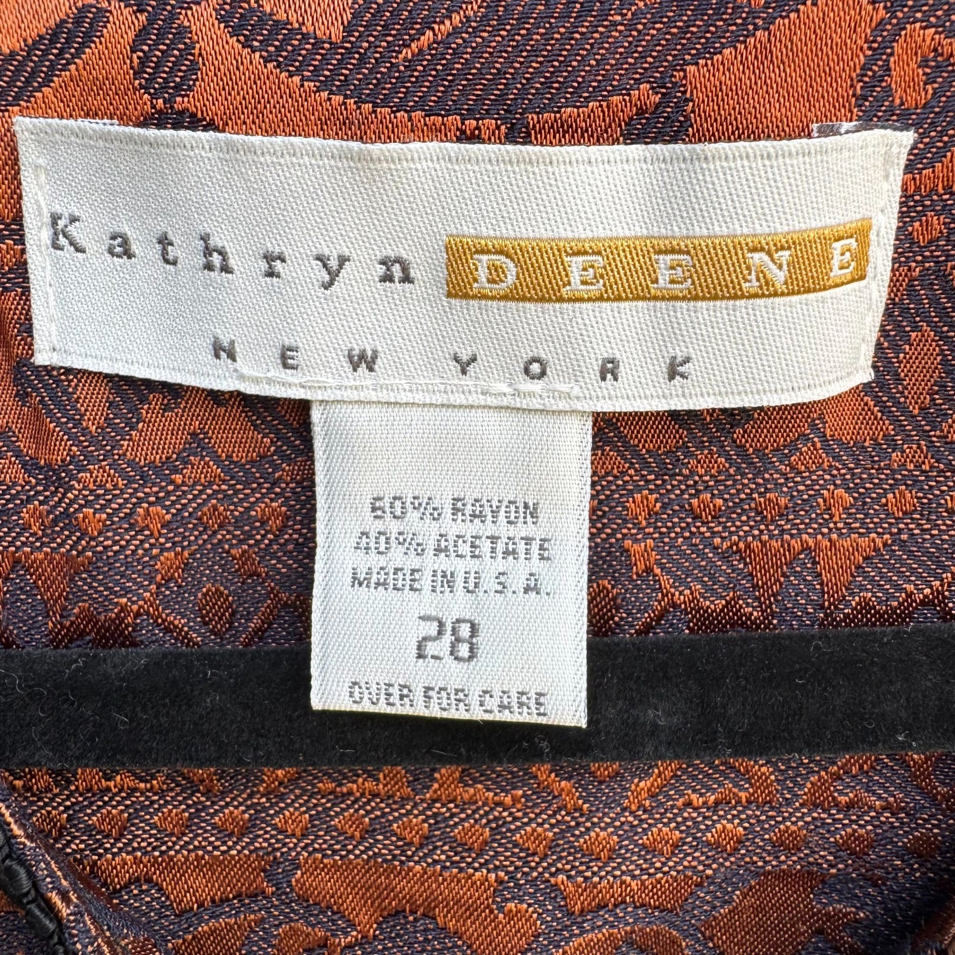 Kathryn Deene New York Vintage Brocade Ornate Sequin Frog Closure Blazer Jacket 28
