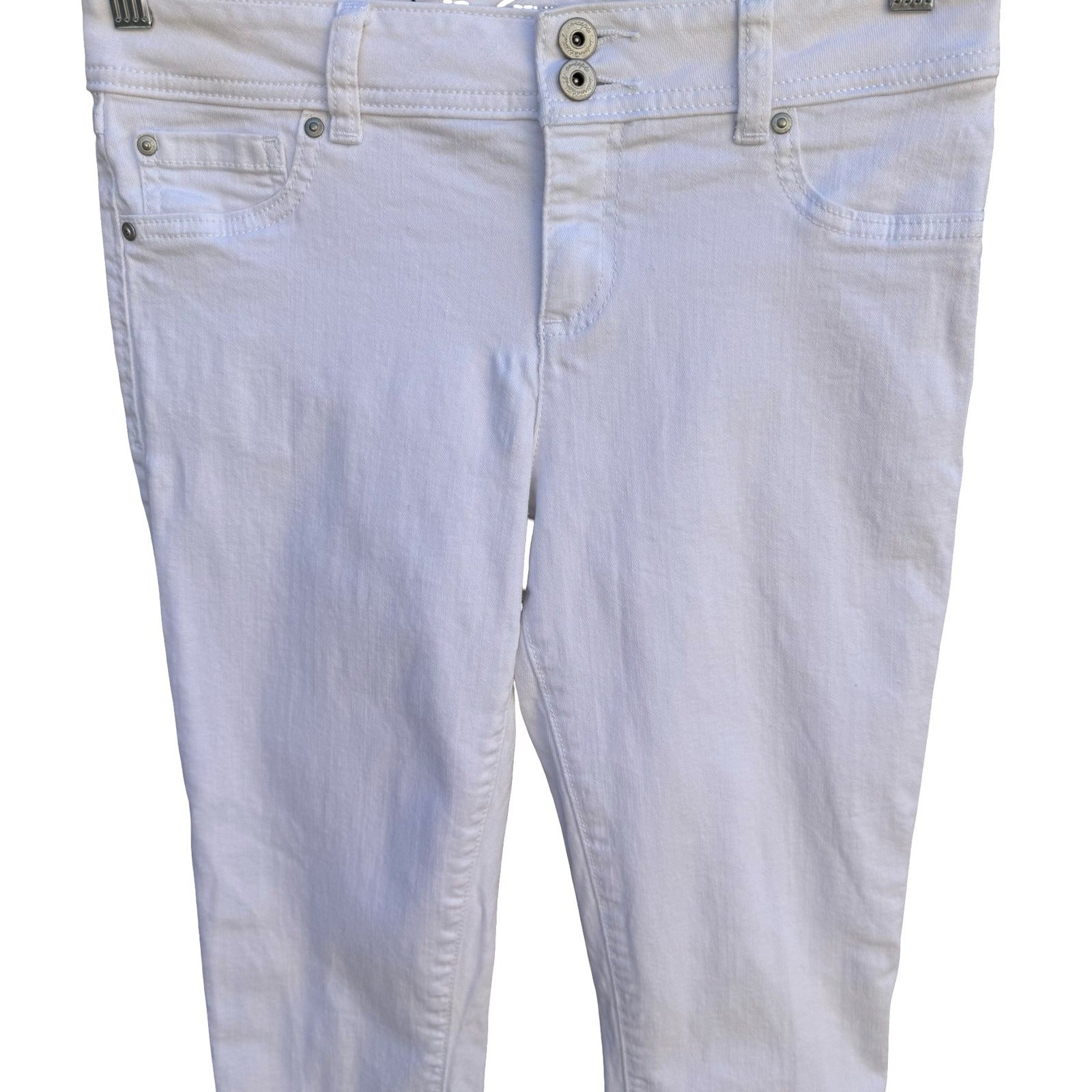 INC International Concepts White Straight Leg Crop Jeans Regular Fit Size 4