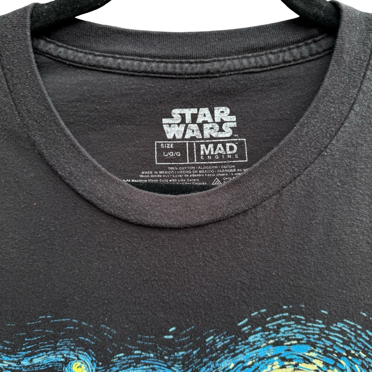 Star Wars Mad Engine Starry Night Van Gogh Darth Vader Stormtrooper Shirt Mens L