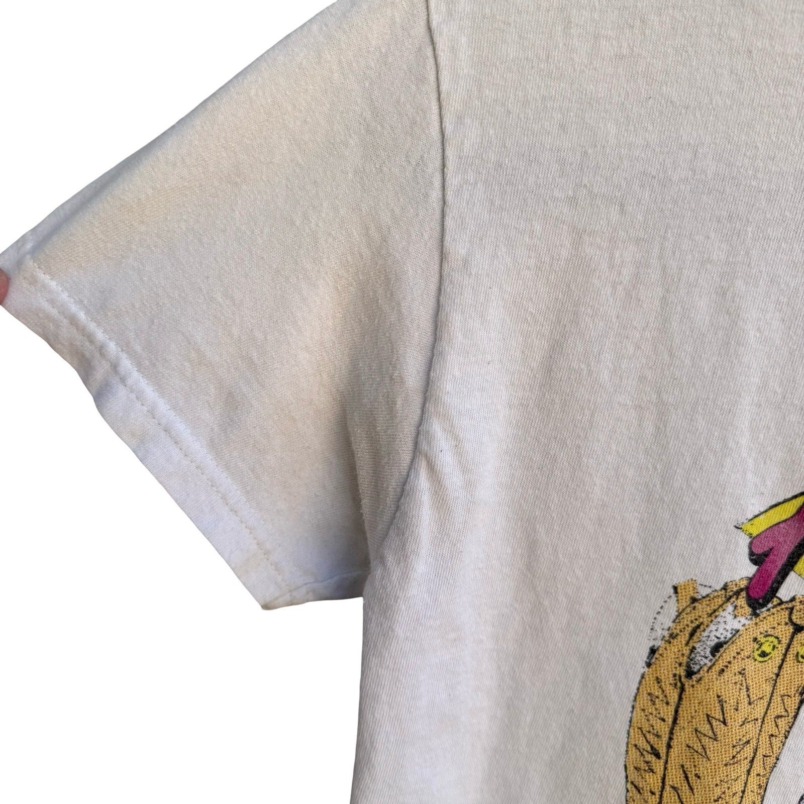 John Galt Brandy Melville Austin Texas Cowboy Boots Graphic Crop Top White OS