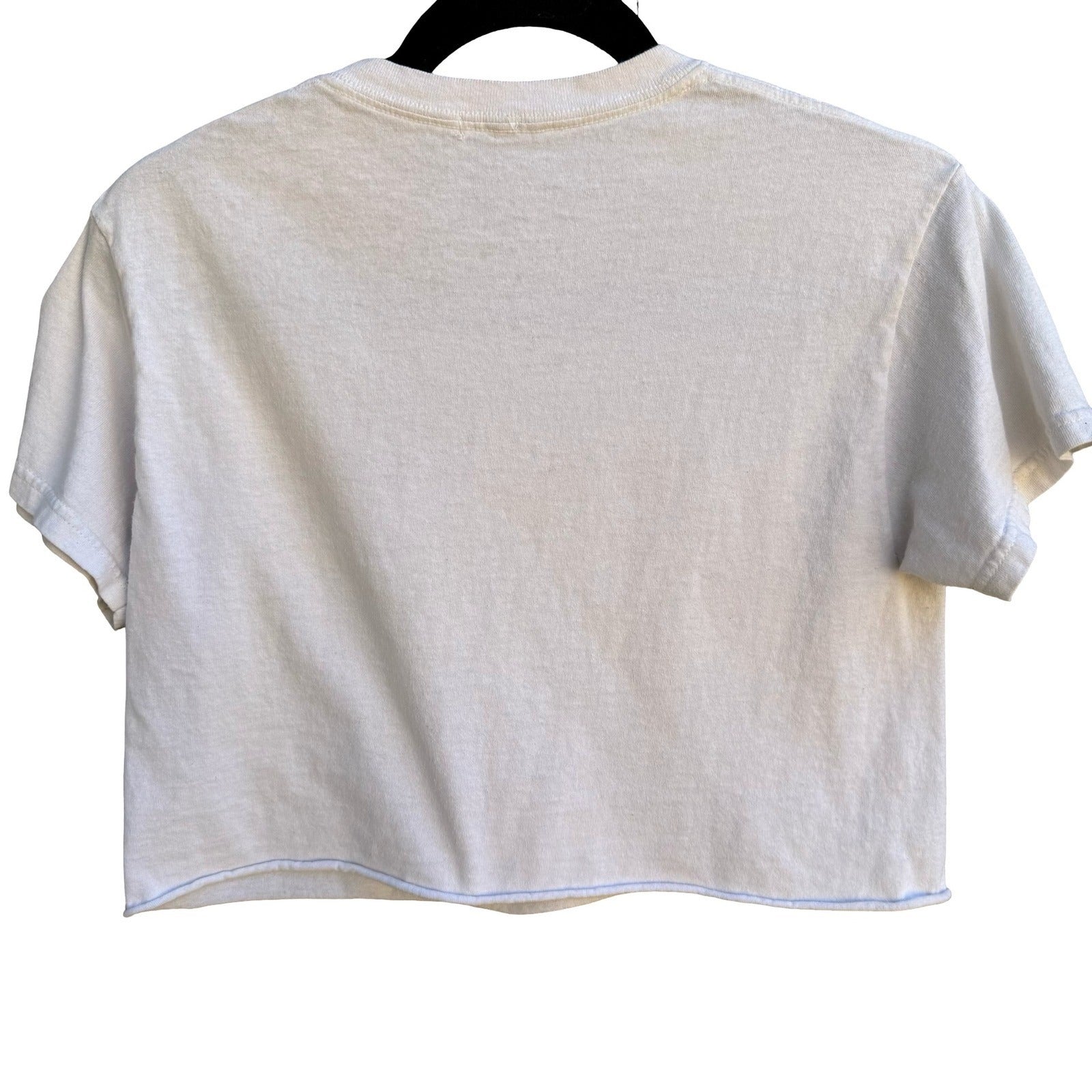 John Galt Brandy Melville Austin Texas Cowboy Boots Graphic Crop Top White OS