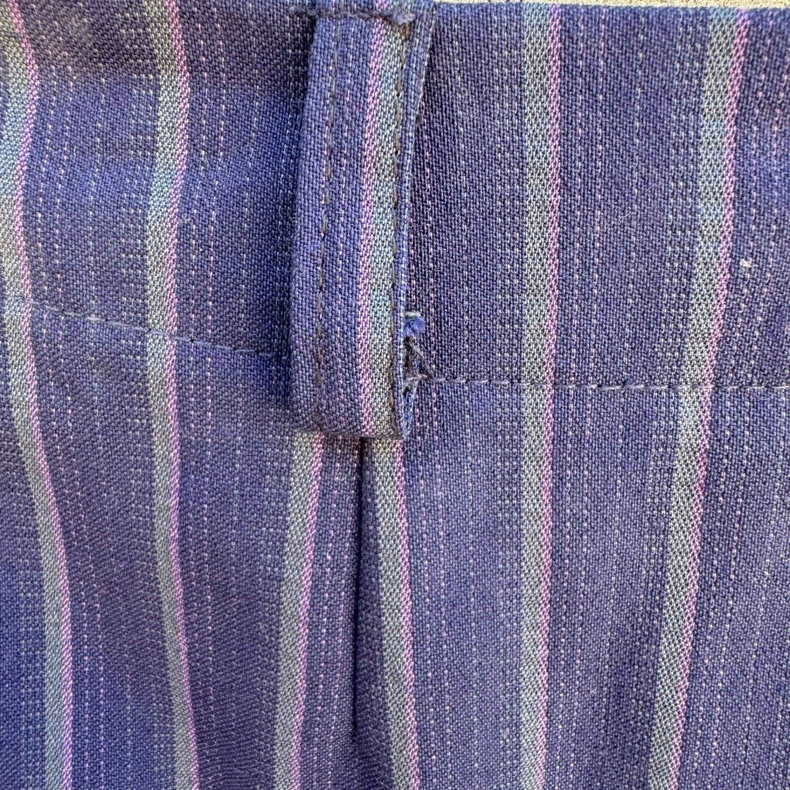 Cynthia Rowley Vintage 90s Y2K Pinstripe Pencil Skirt Tailored Knee Length Blue