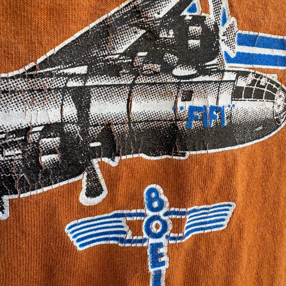 Hanes B-29 Superfortress FIFI Ghost Squadron CAF Aviation Graphic T-Shirt Mens L