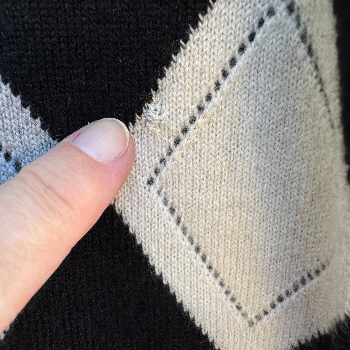 Charter Club Argyle Cashmere Old Money Academia Minimalist Preppy Sweater S