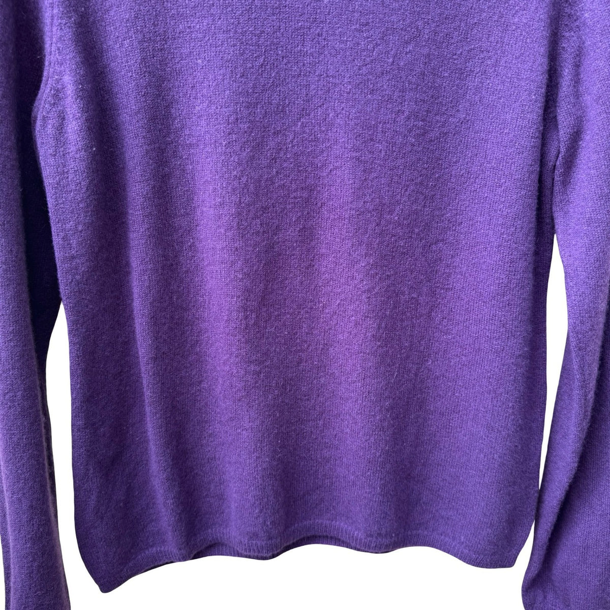 Charter Club 2-Ply 100% Cashmere Quiet Luxury Old Money Preppy Sweater Purple L