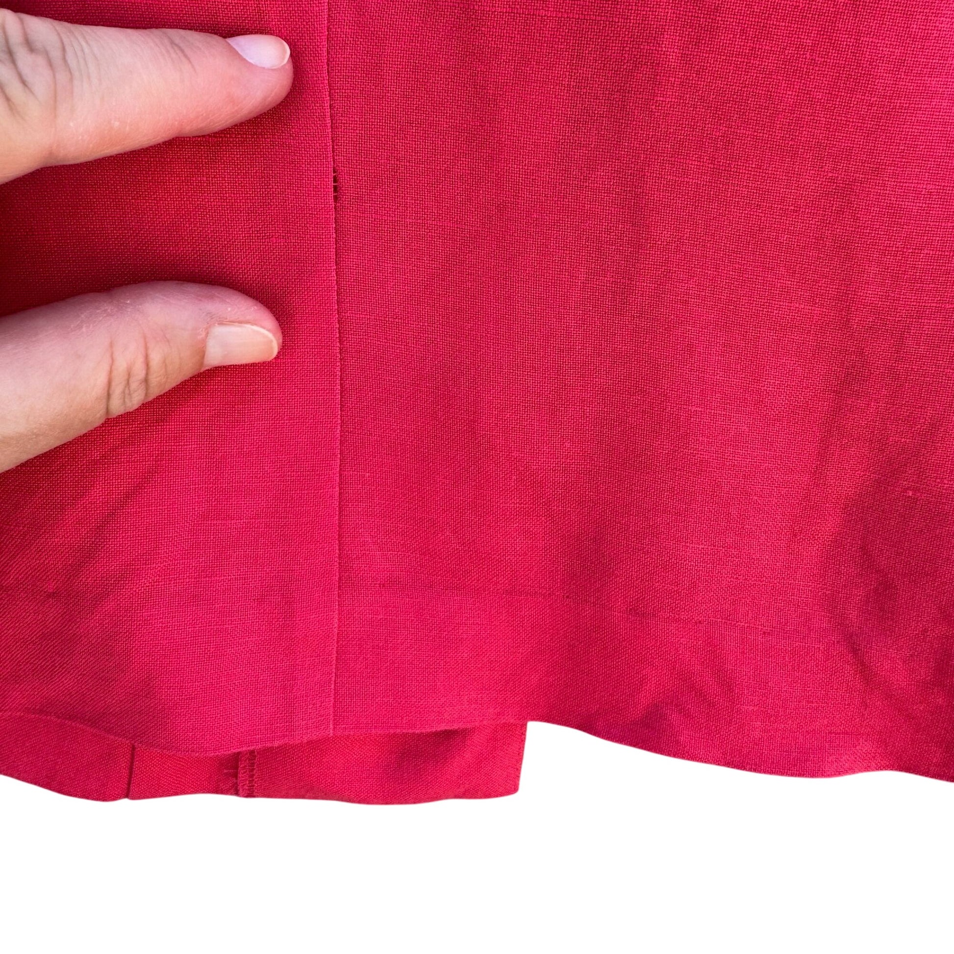 JESSICA HOWARD Womens Pink Linen Blend Floral Beaded Embroidery Dress Jacket Set 6