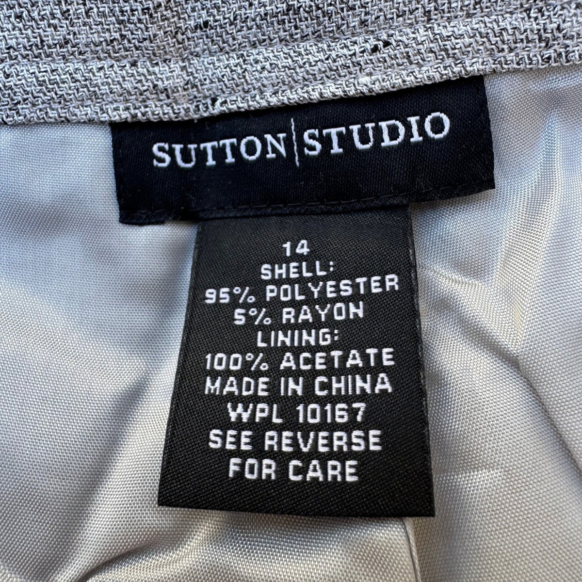 Sutton Studio Minimalist Frayed Waist Textured Wide Leg Trousers Black 14 NEW
