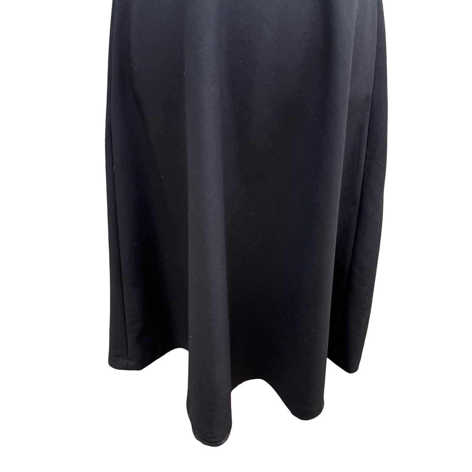Banana Republic Minimalist Wool Blend Old Money Fit Flare Boat Neck Dress LBD 0