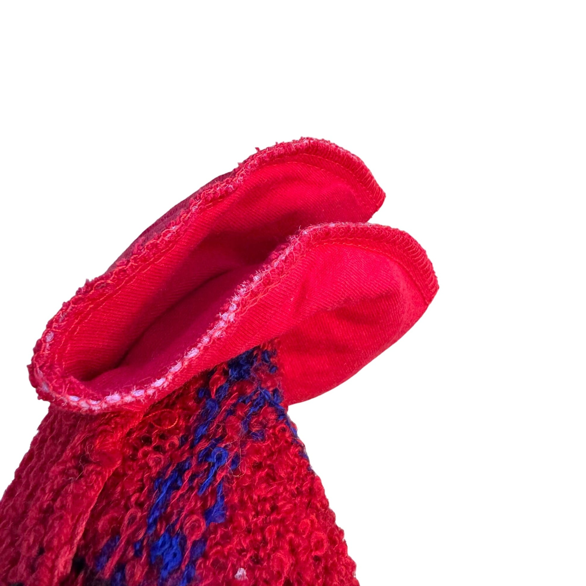 Worthington Vintage Old Money Red Plaid Button-Up Boucle Knit Cardigan Sweater M